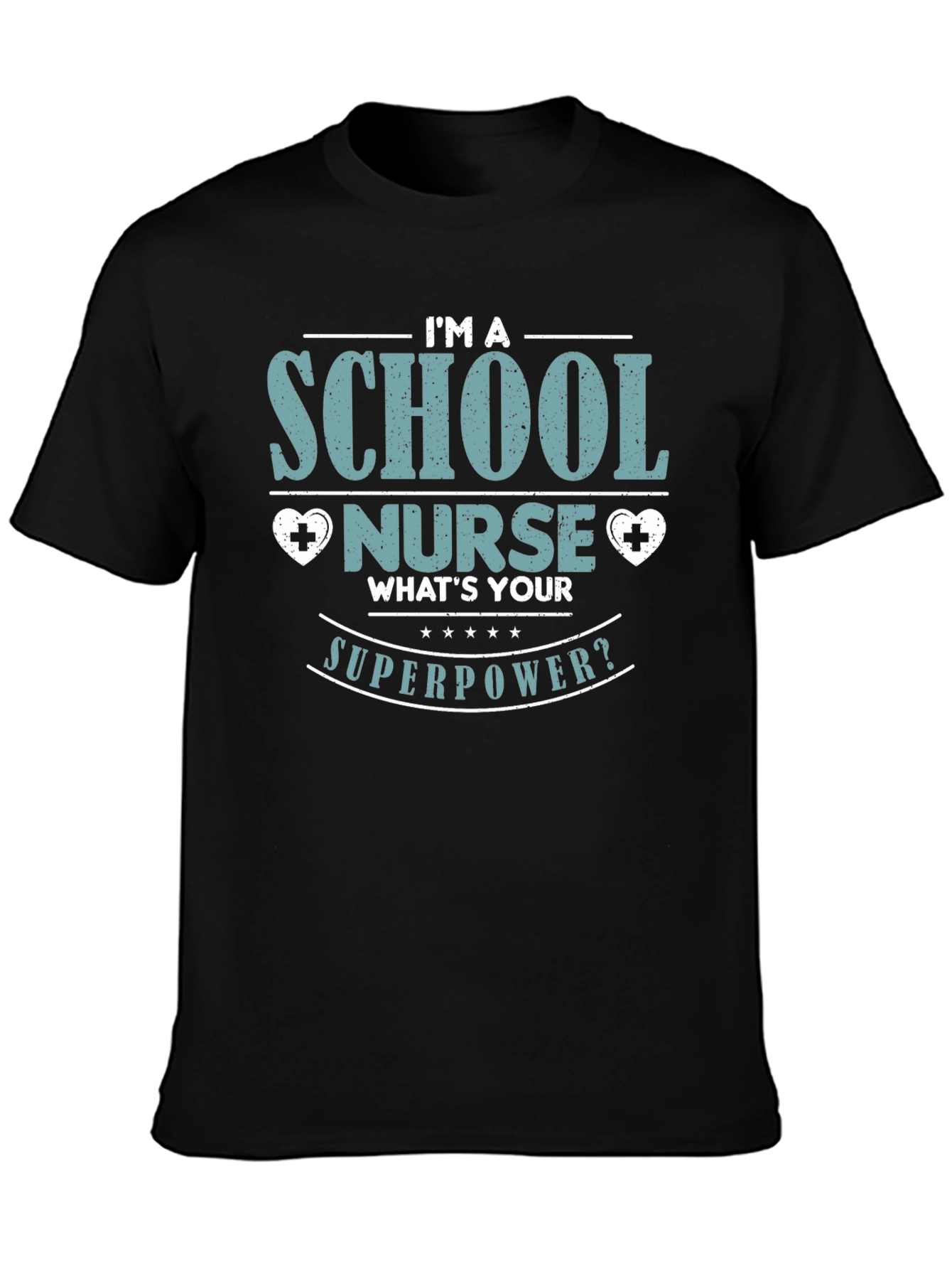School Nurse Superpower T-Shirt - Black