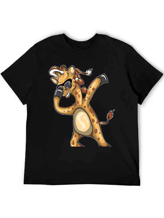 Dabbing Giraffe Graphic Tee - Funny Animal T-Shirt