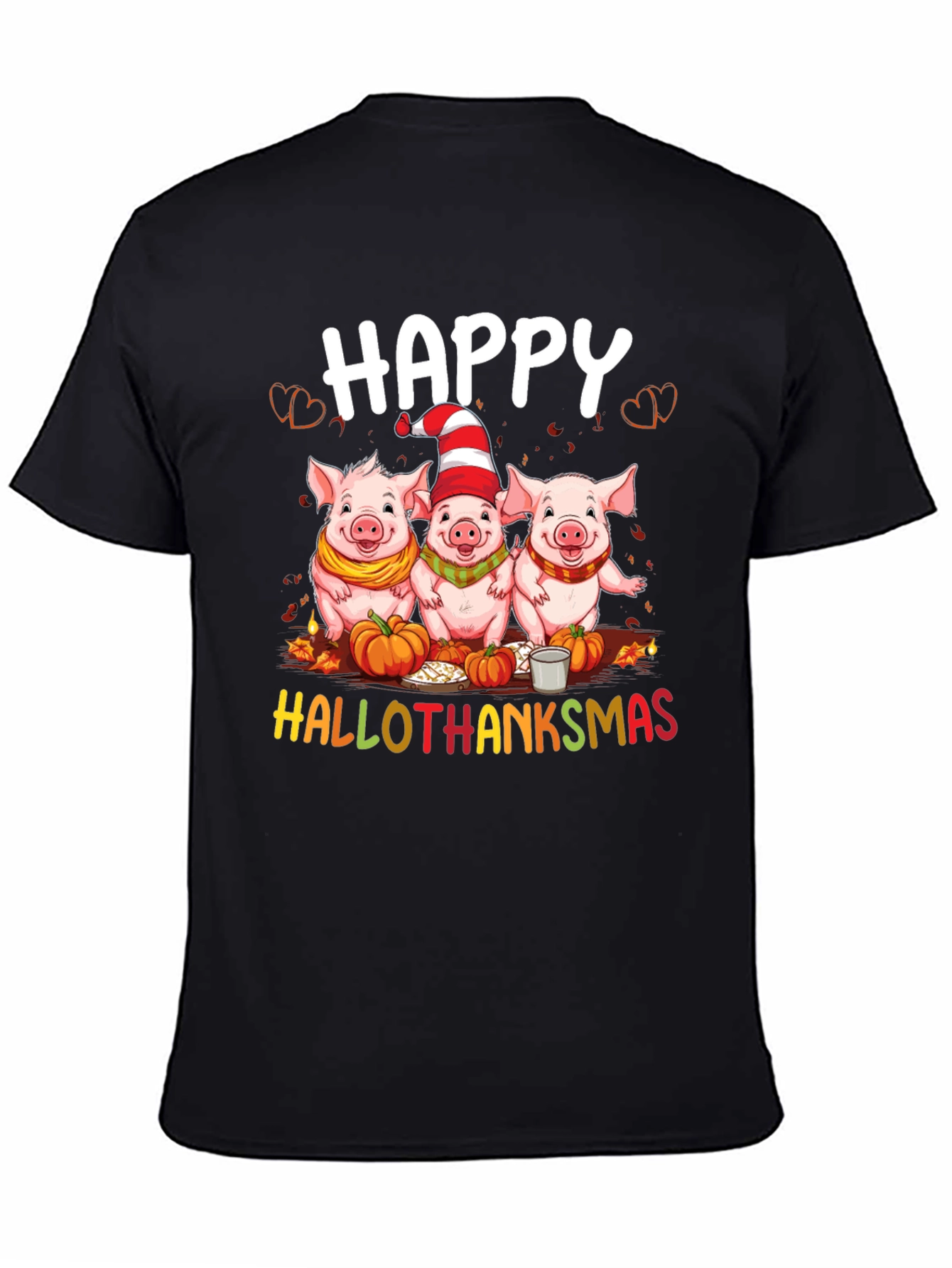 Happy Hallothanksmas Pig T-Shirt