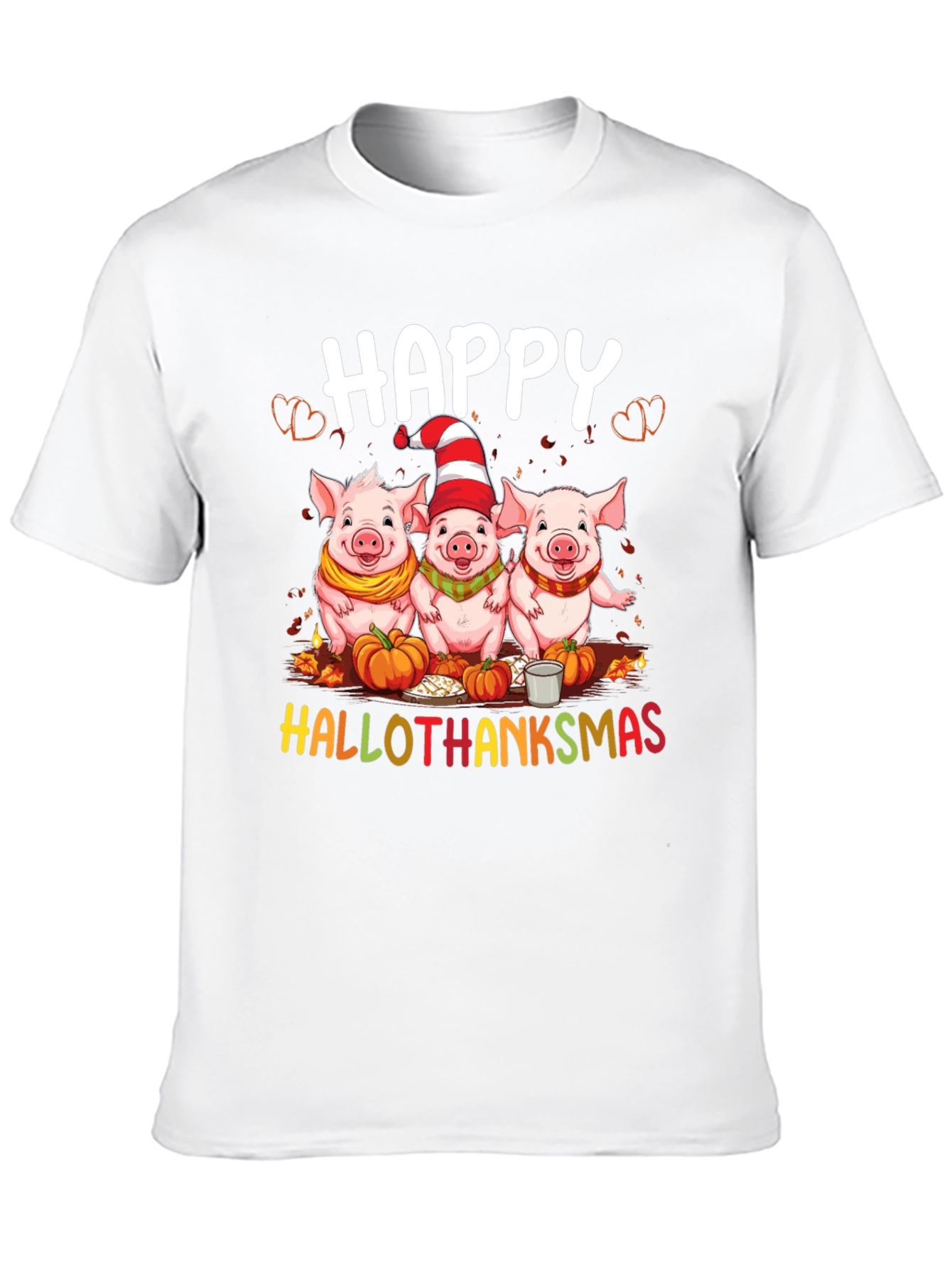 Happy Hallothanksmas Pig T-Shirt