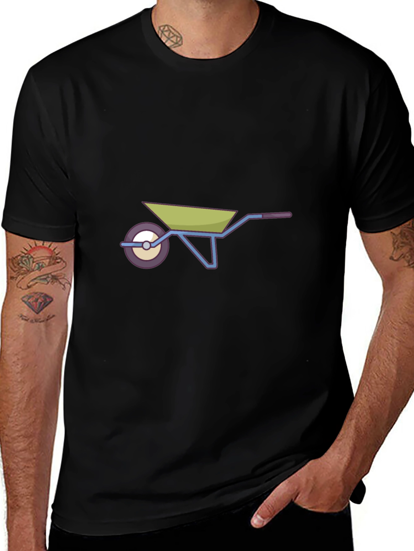 Wheelbarrow Graphic Tee - Black