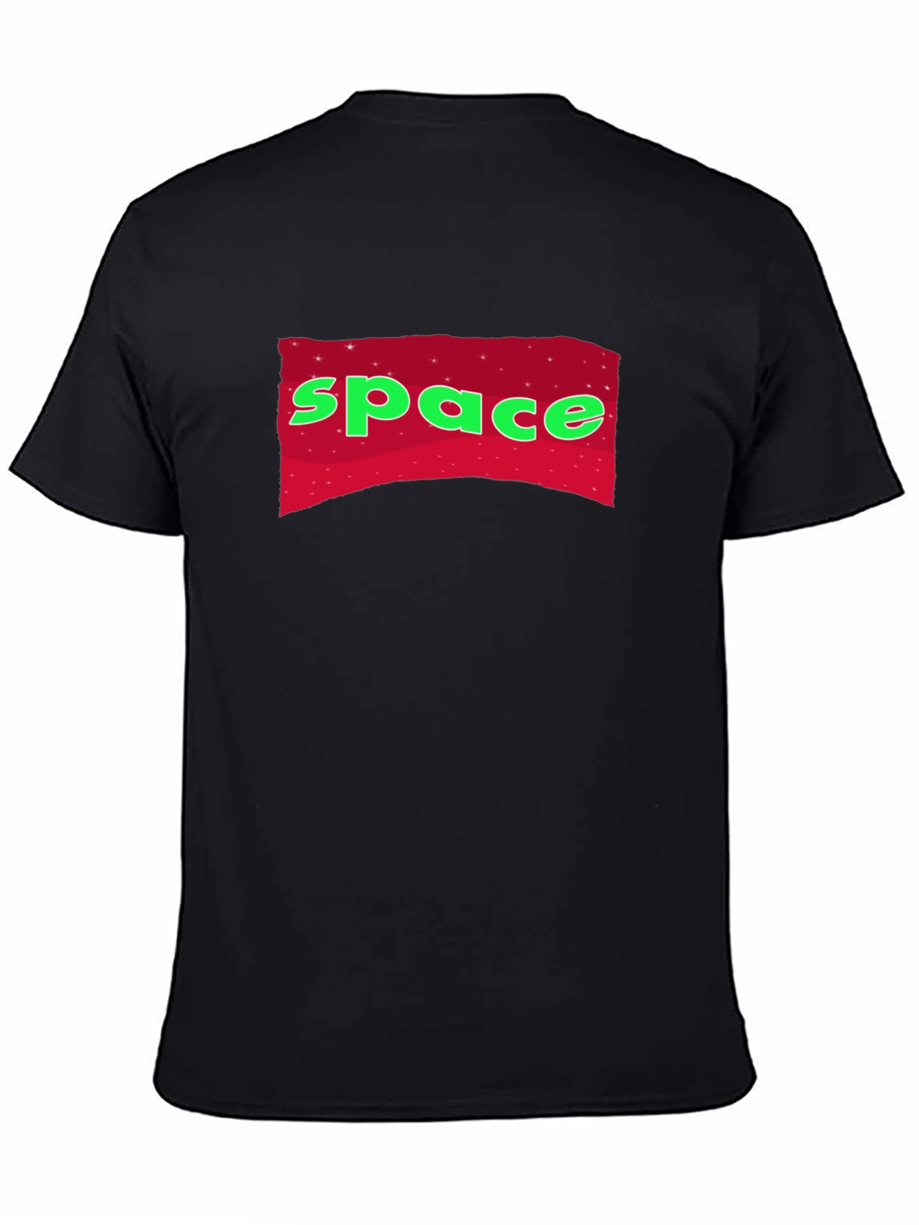 Space Graphic T-Shirt - Black Crew Neck Tee
