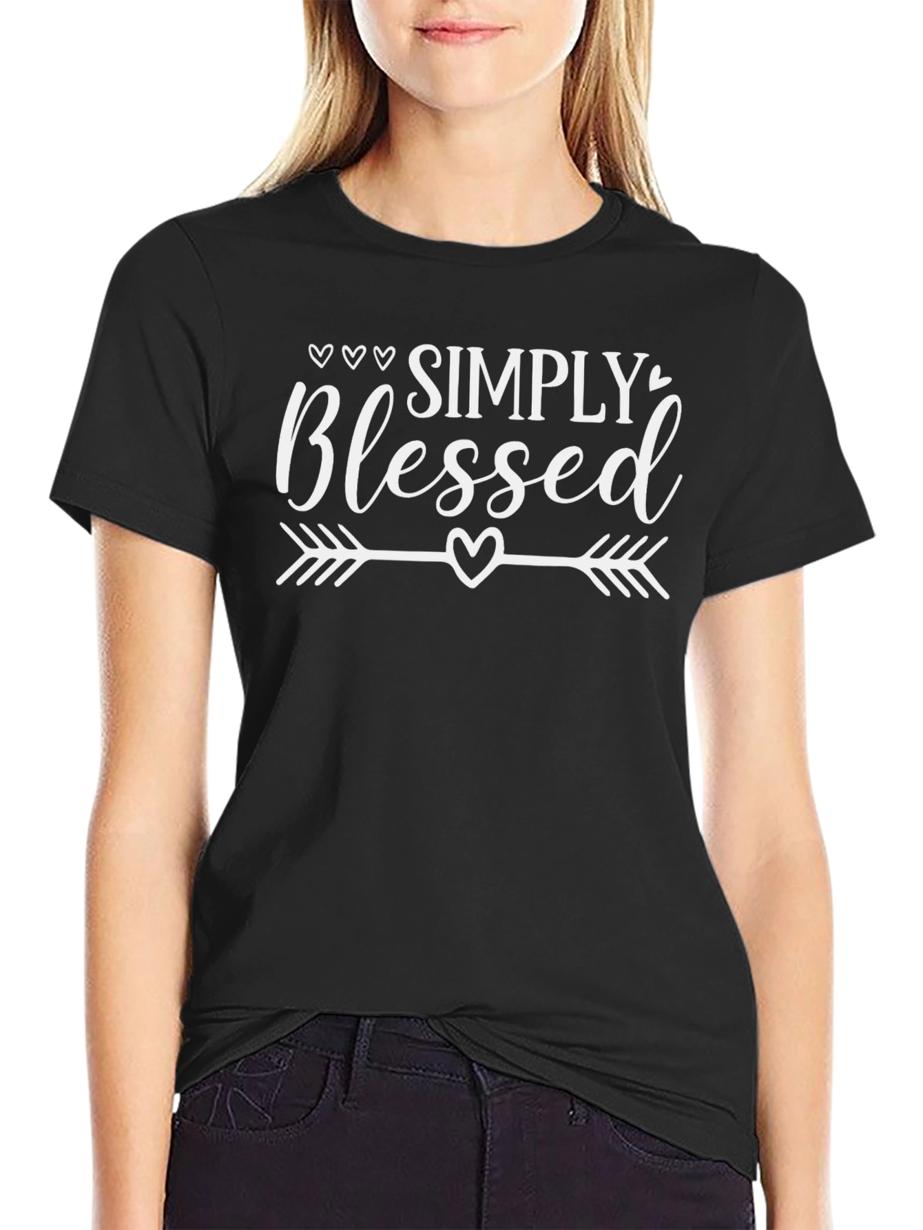 Simply Blessed Graphic Tee - Black