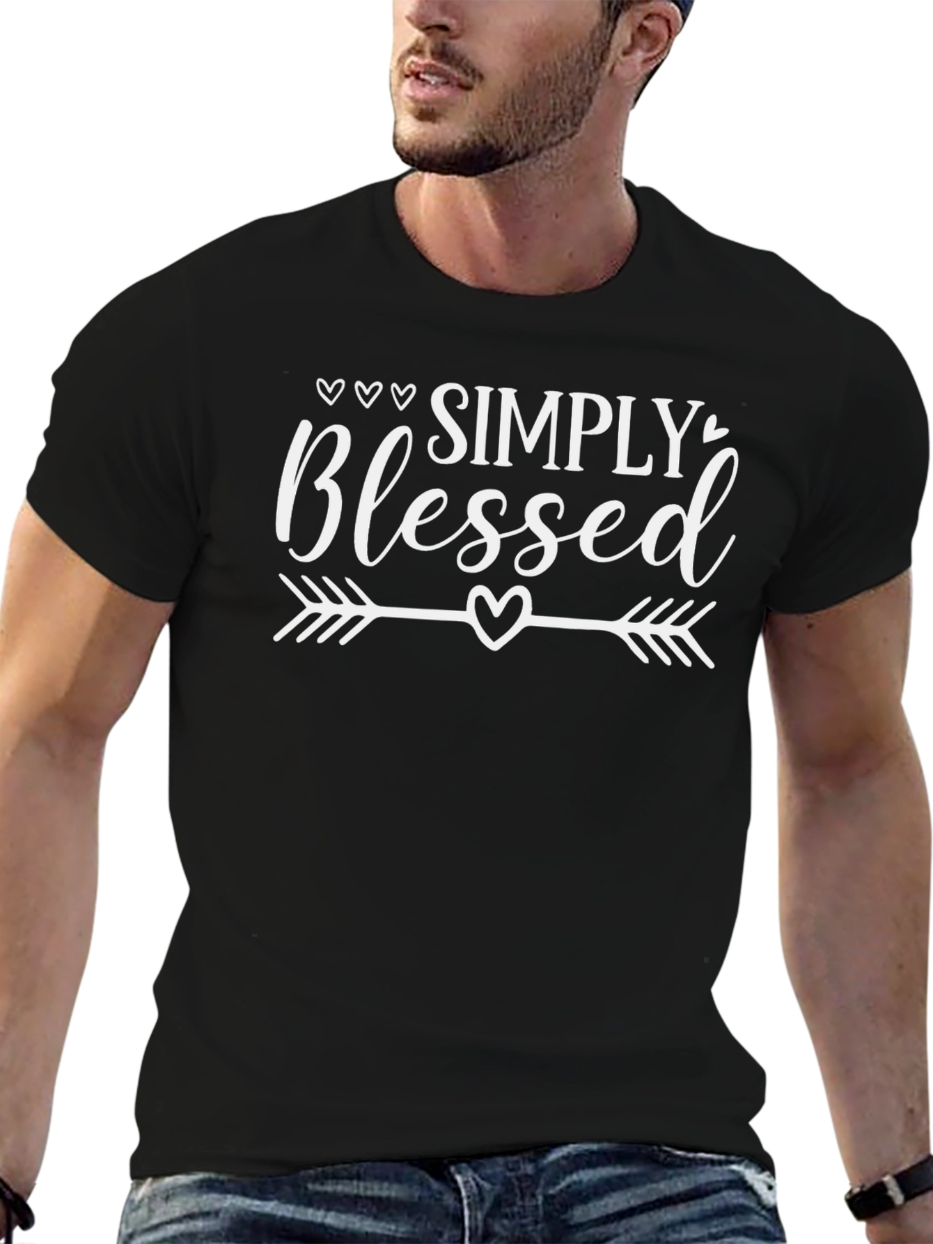 Simply Blessed Graphic Tee - Black