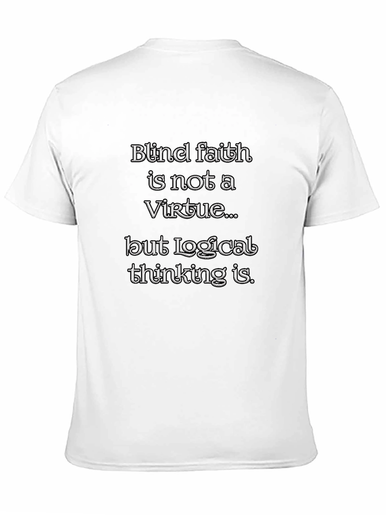 Blind Faith vs. Logical Thinking Graphic Tee - Black