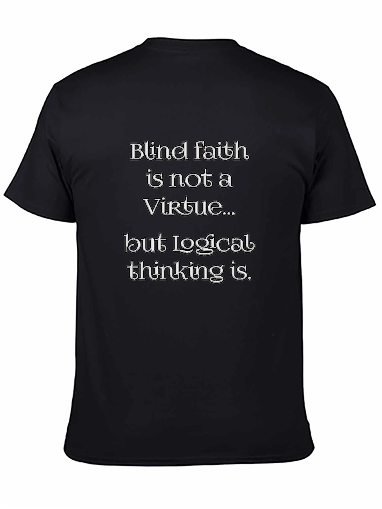 Blind Faith vs. Logical Thinking Graphic Tee - Black