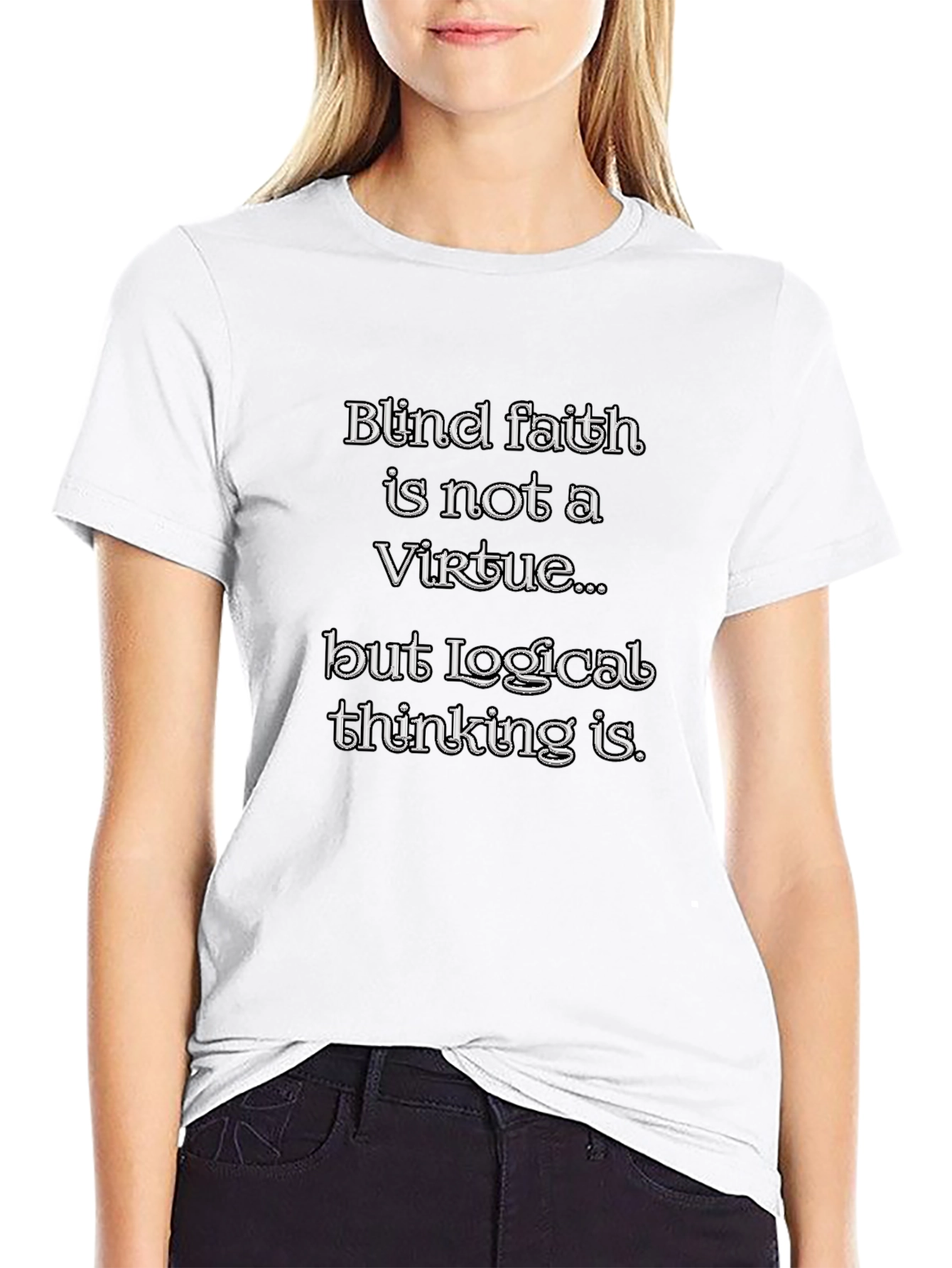 Blind Faith vs. Logical Thinking Graphic Tee - Black