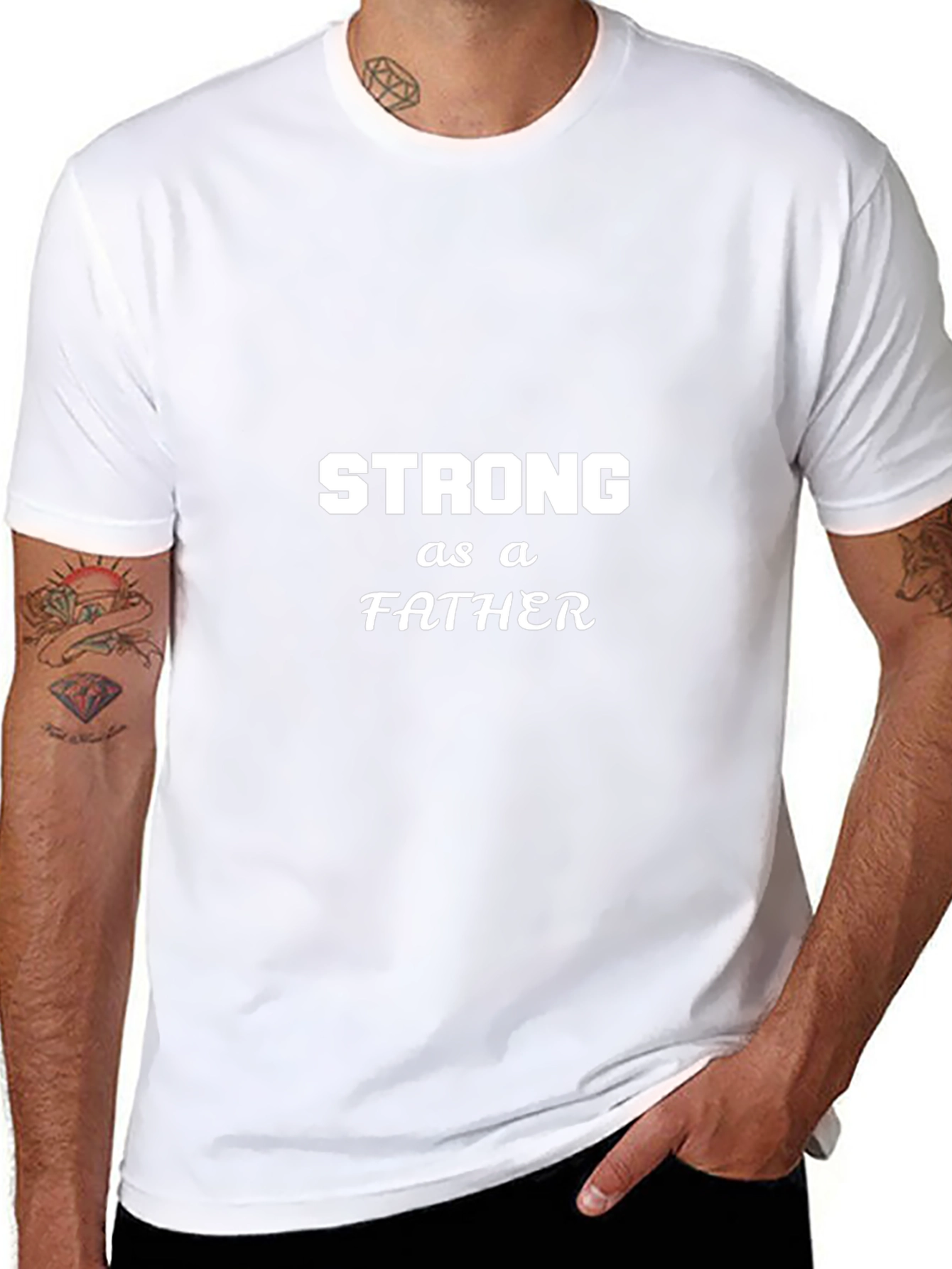 Strong As A Father Black T-Shirt