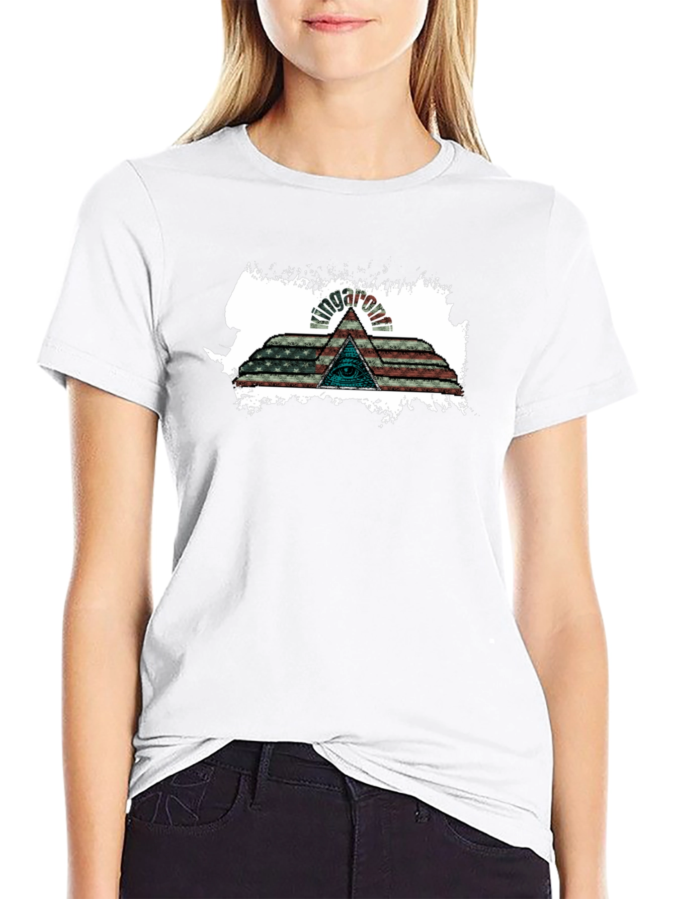 Illuminati American Flag Graphic Tee