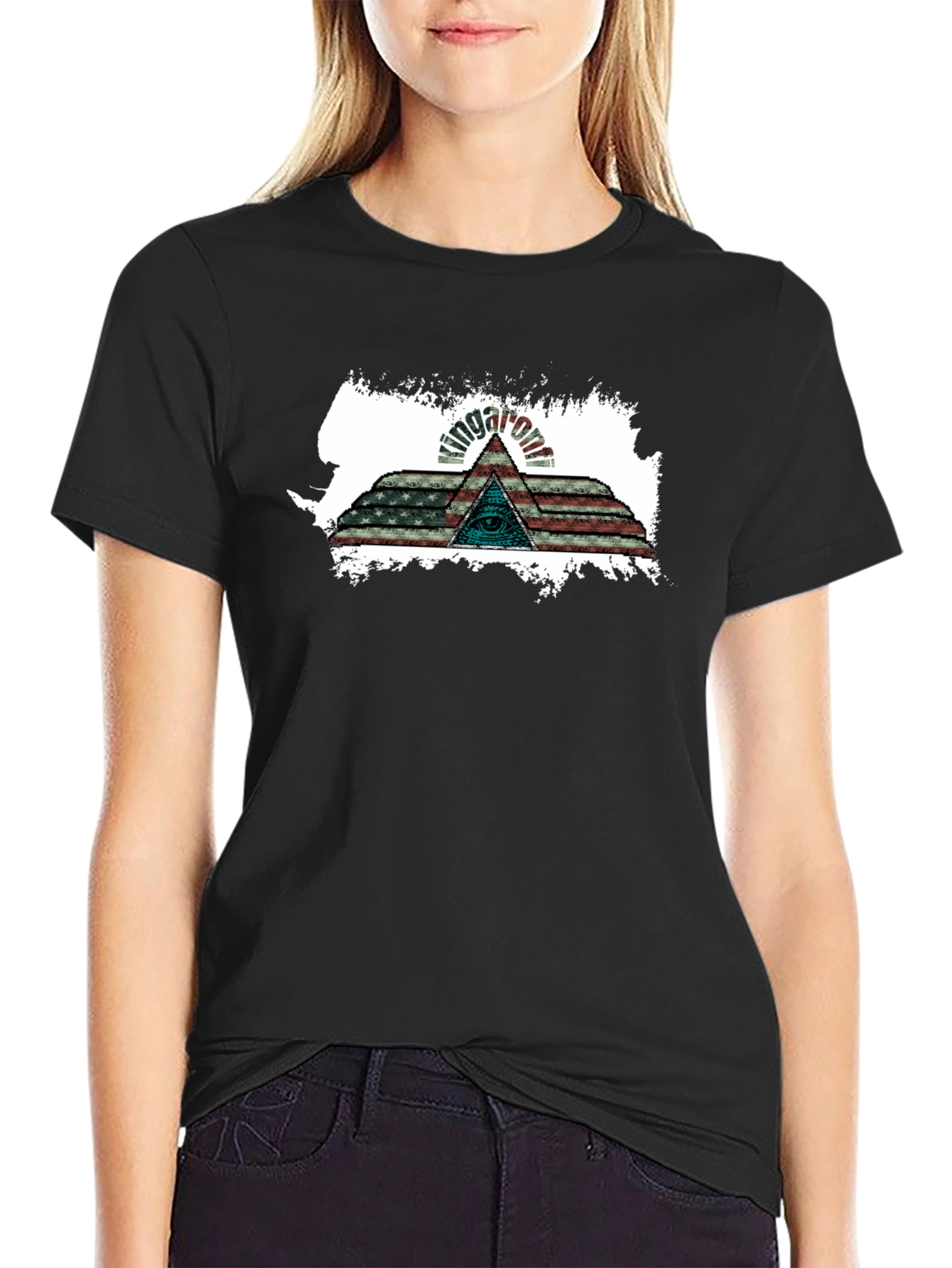 Illuminati American Flag Graphic Tee
