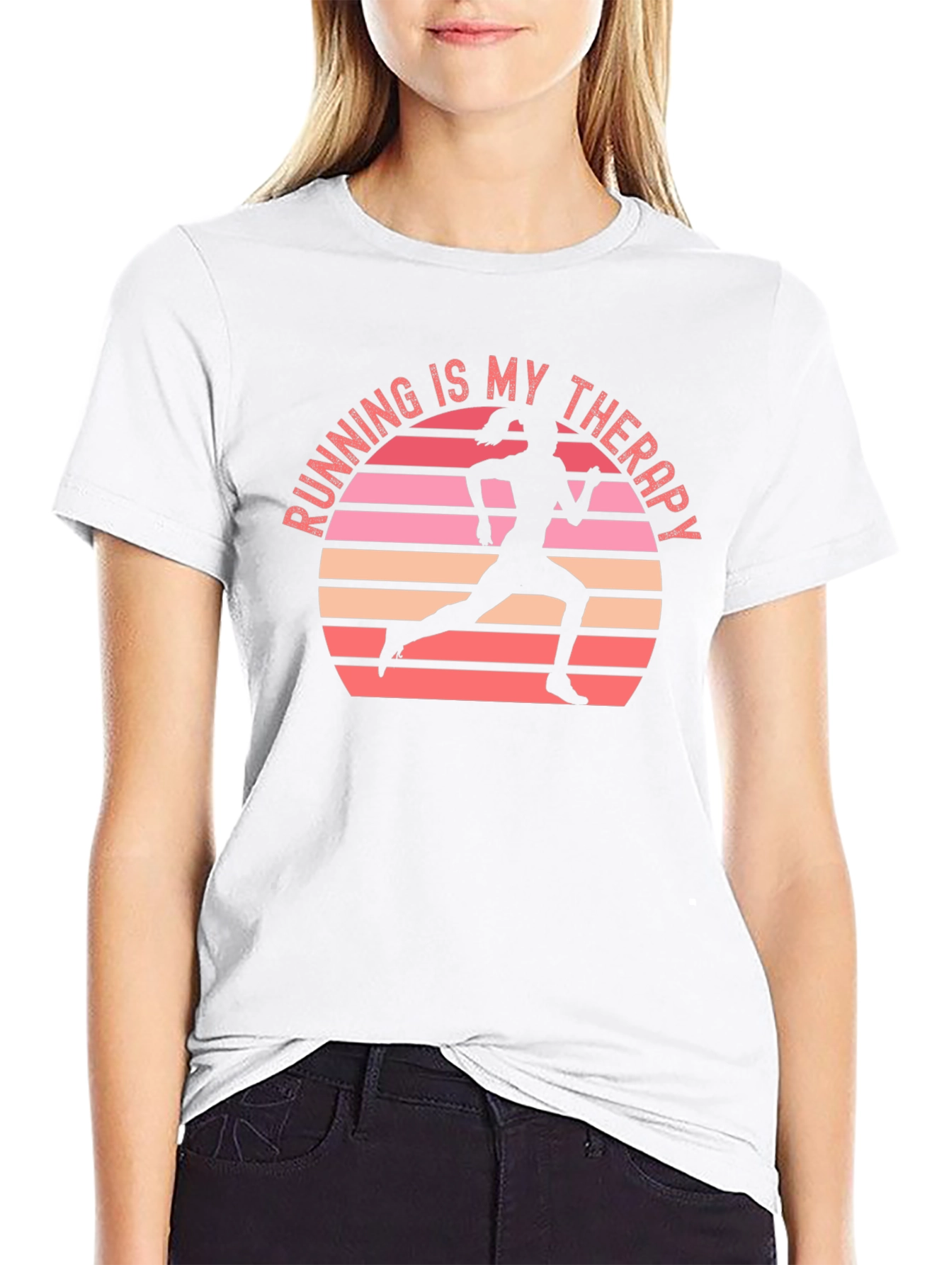 Running Is My Therapy T-Shirt - Motivational Runner Tee