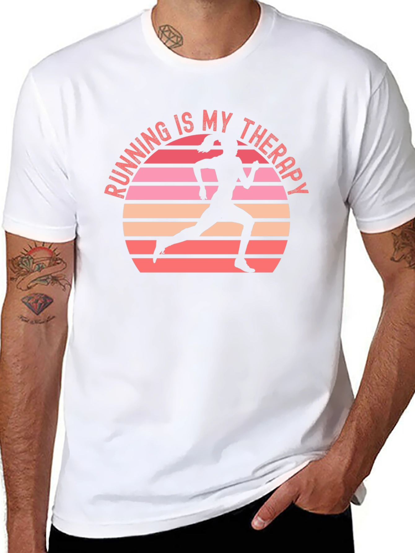 Running Is My Therapy T-Shirt - Motivational Runner Tee