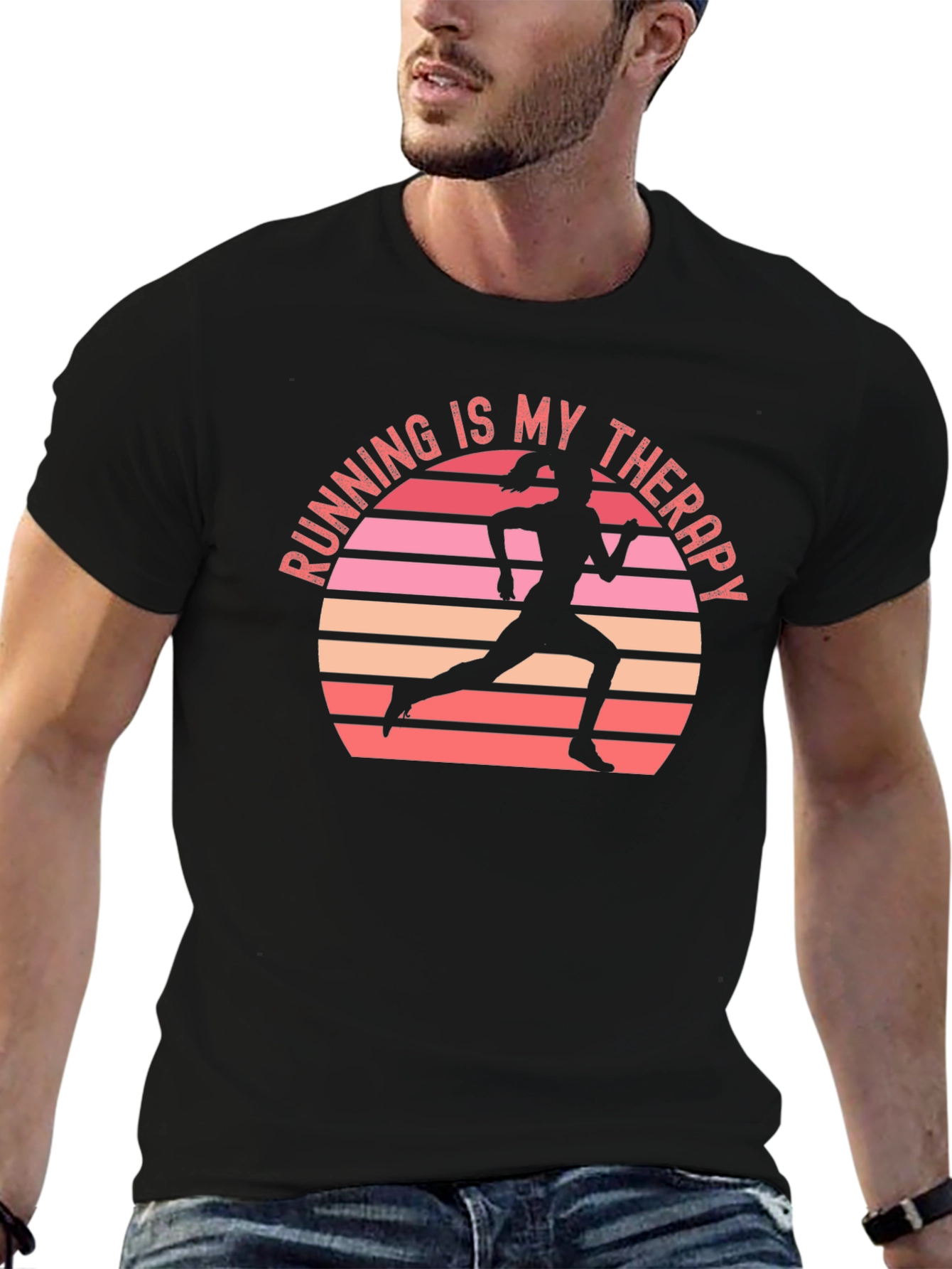 Running Is My Therapy T-Shirt - Motivational Runner Tee