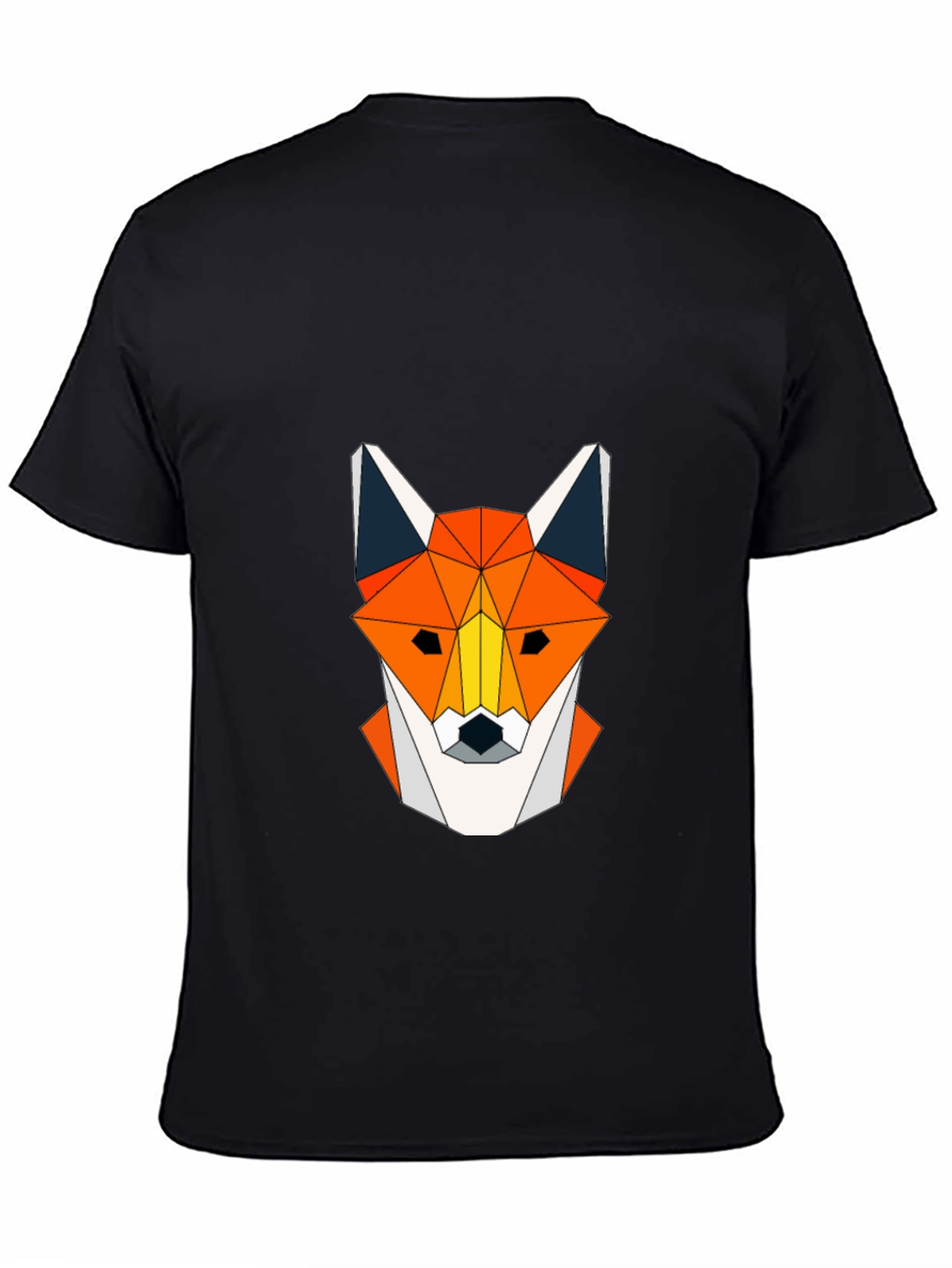Geometric Fox Head Graphic Tee - Modern Design
