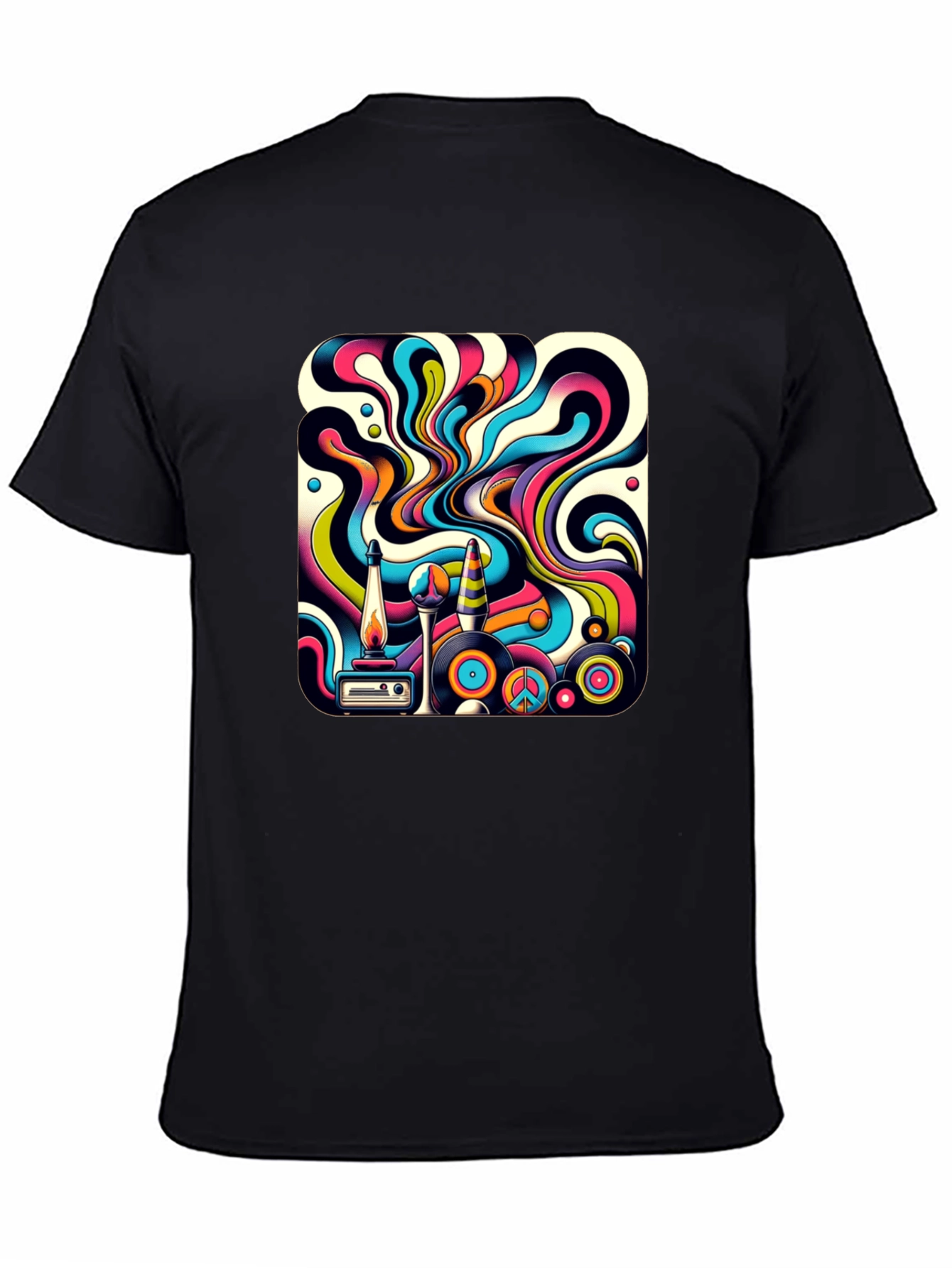 Retro Swirl Graphic Tee - Groovy Style