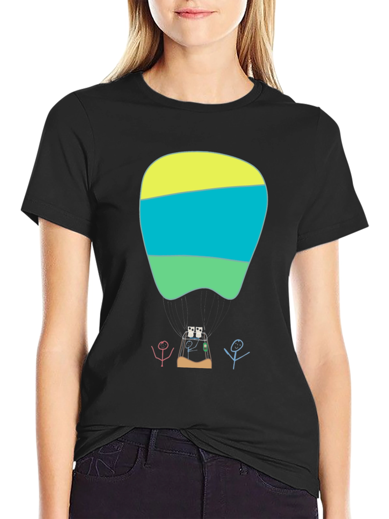 Abstract Dental Art Graphic Tee - Modern Black T-Shirt