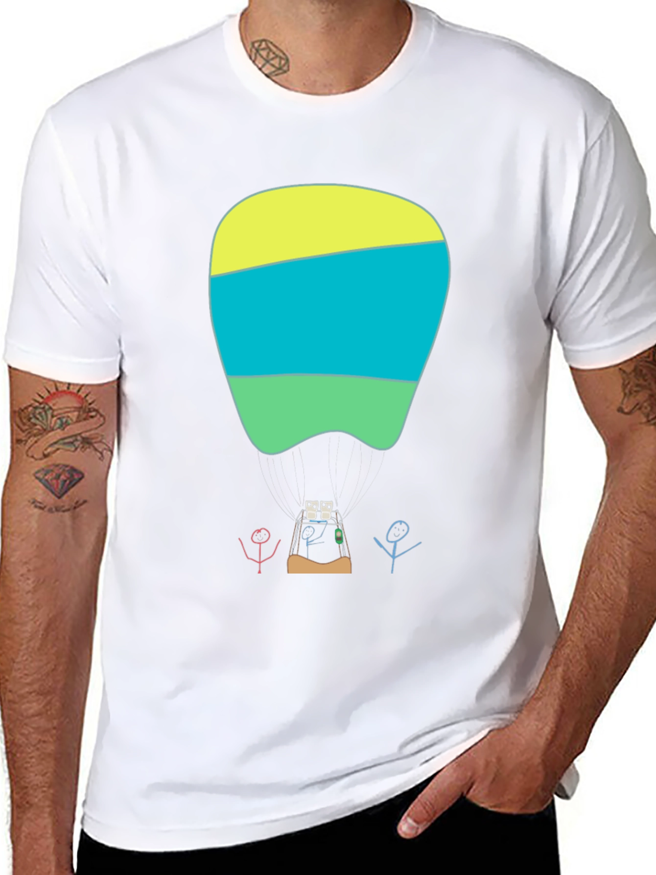Abstract Dental Art Graphic Tee - Modern Black T-Shirt