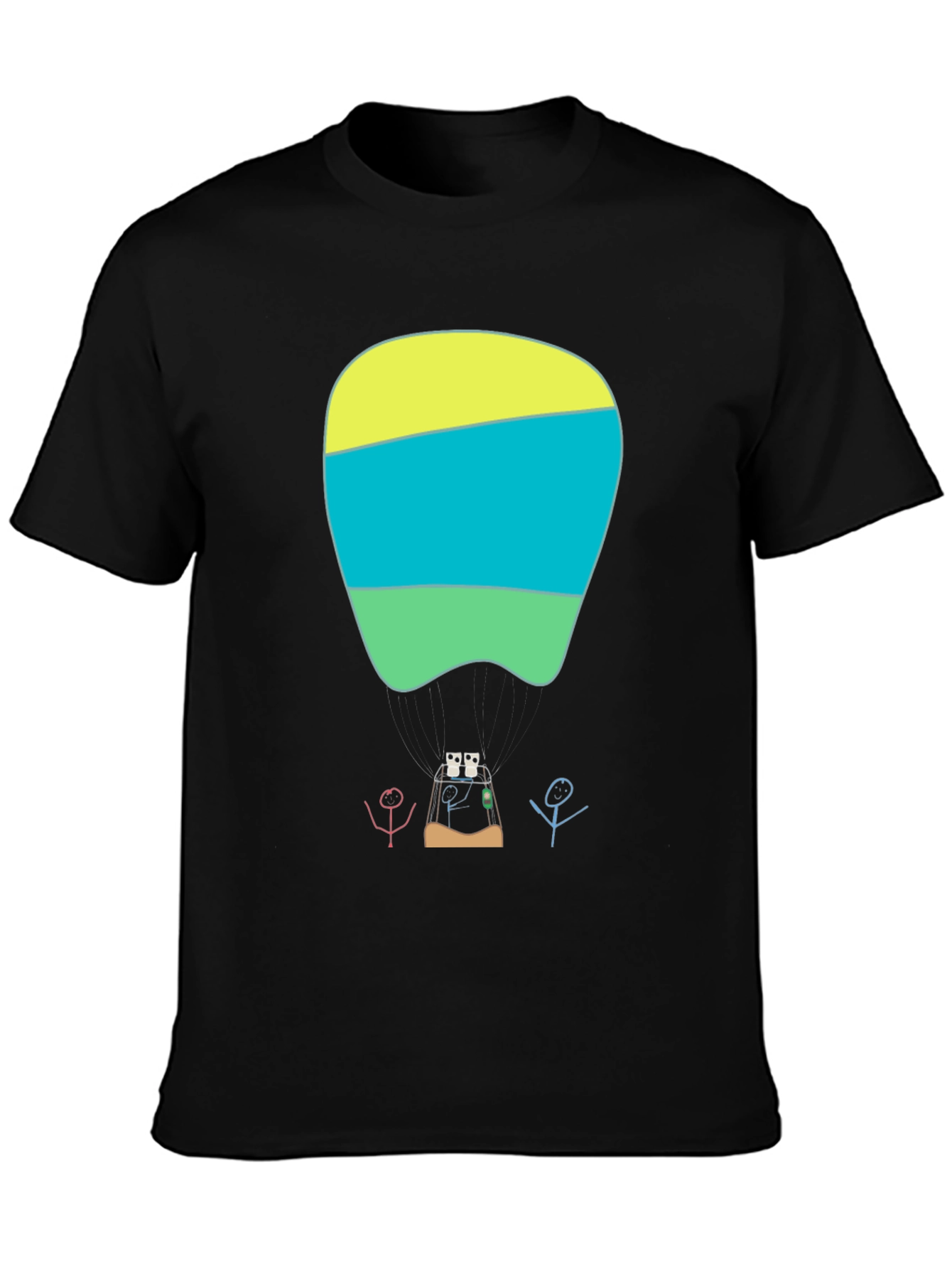 Abstract Dental Art Graphic Tee - Modern Black T-Shirt