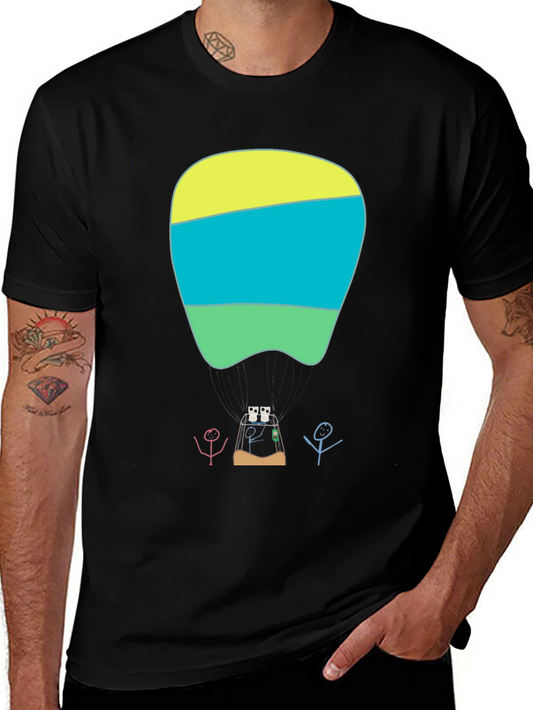 Abstract Dental Art Graphic Tee - Modern Black T-Shirt
