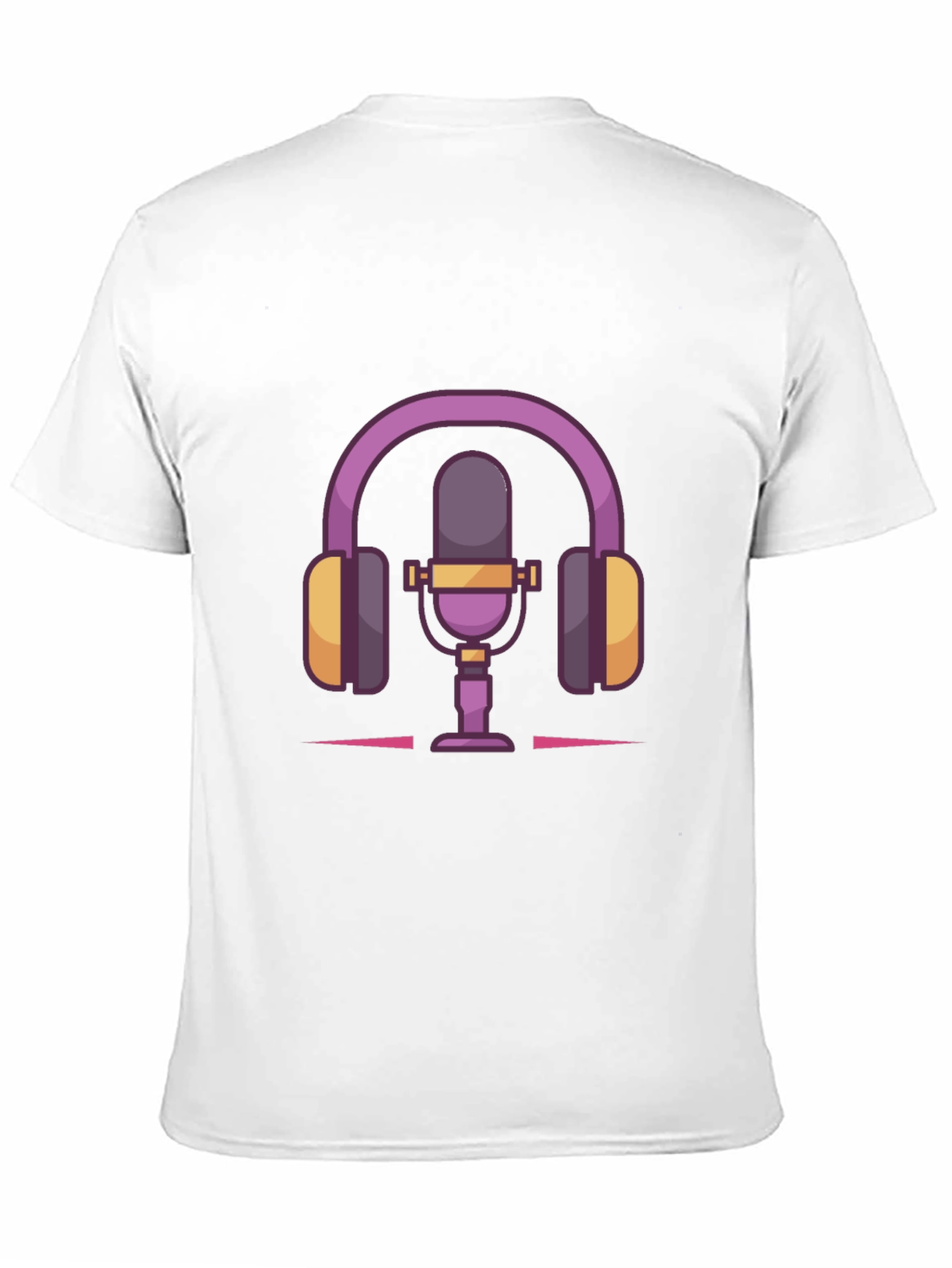 Podcast Life Tee: Headphones & Mic Graphic T-Shirt