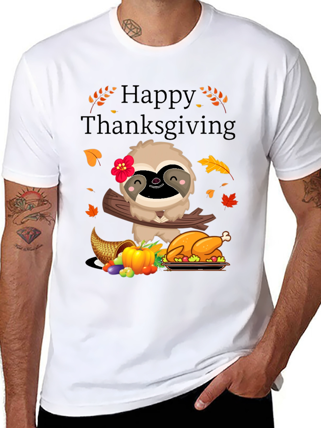 Happy Thanksgiving Sloth T-Shirt