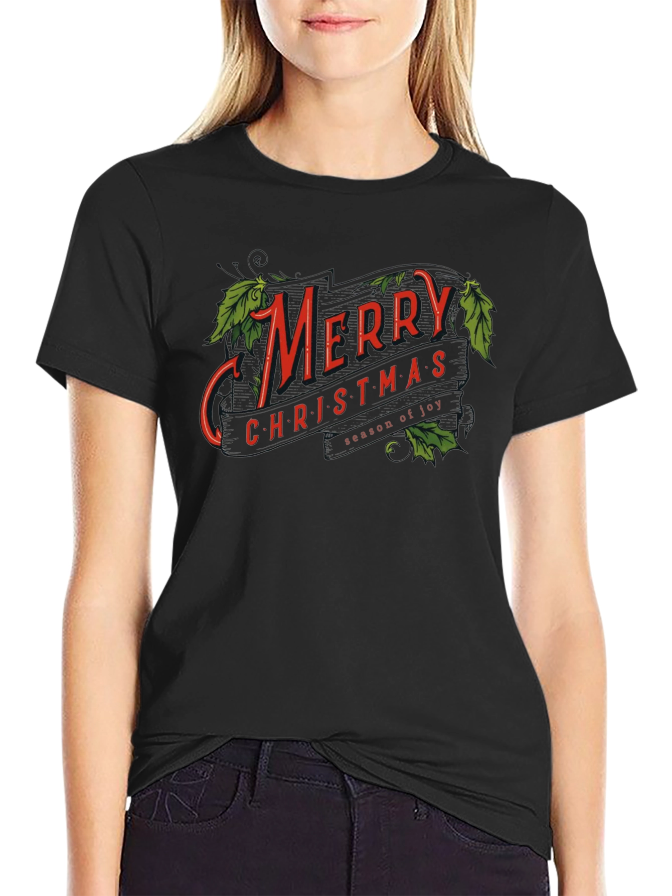 Merry Christmas Graphic T-Shirt Holiday Season Joy