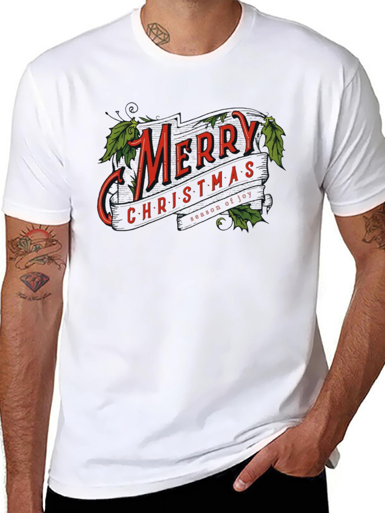 Merry Christmas Graphic T-Shirt Holiday Season Joy