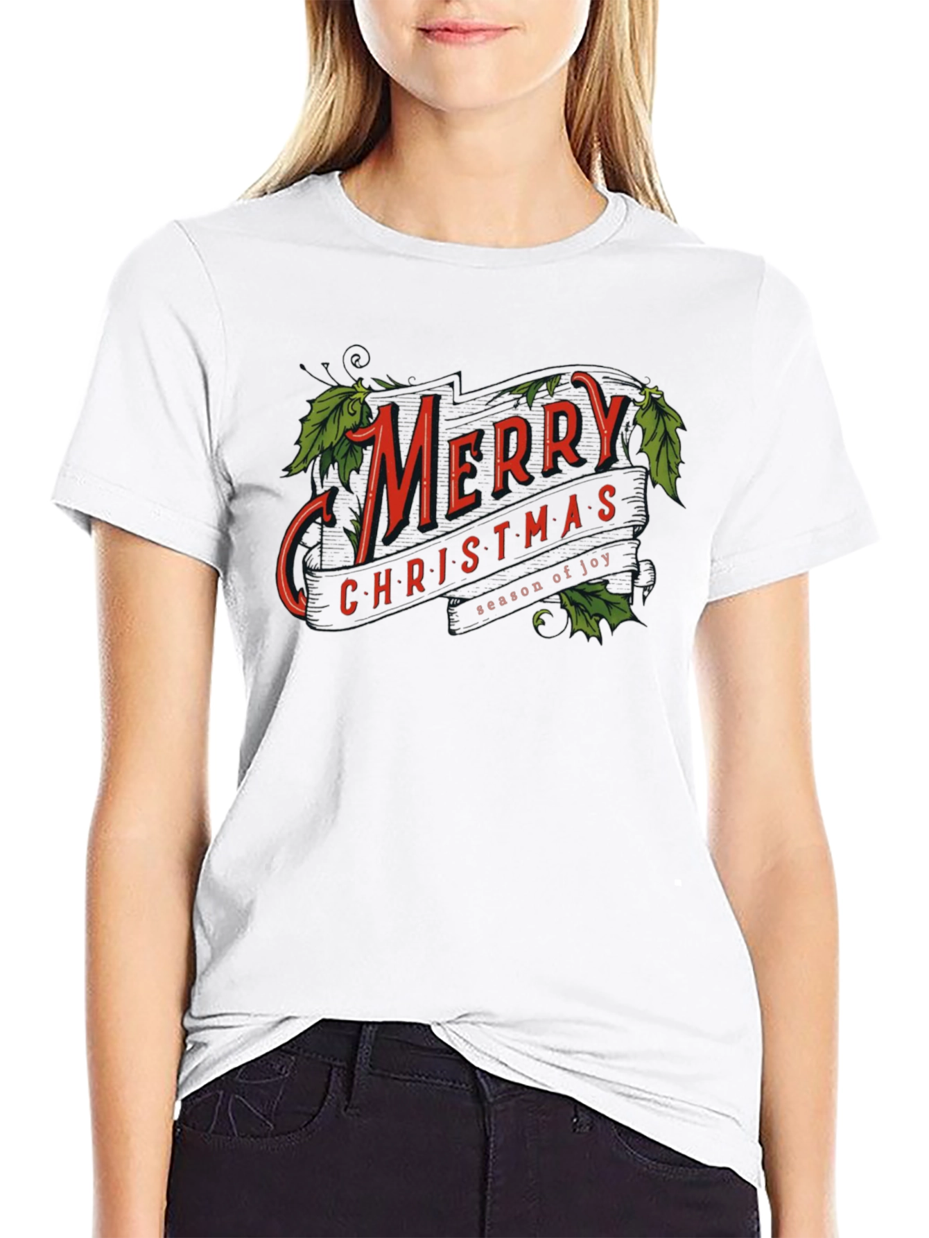 Merry Christmas Graphic T-Shirt Holiday Season Joy