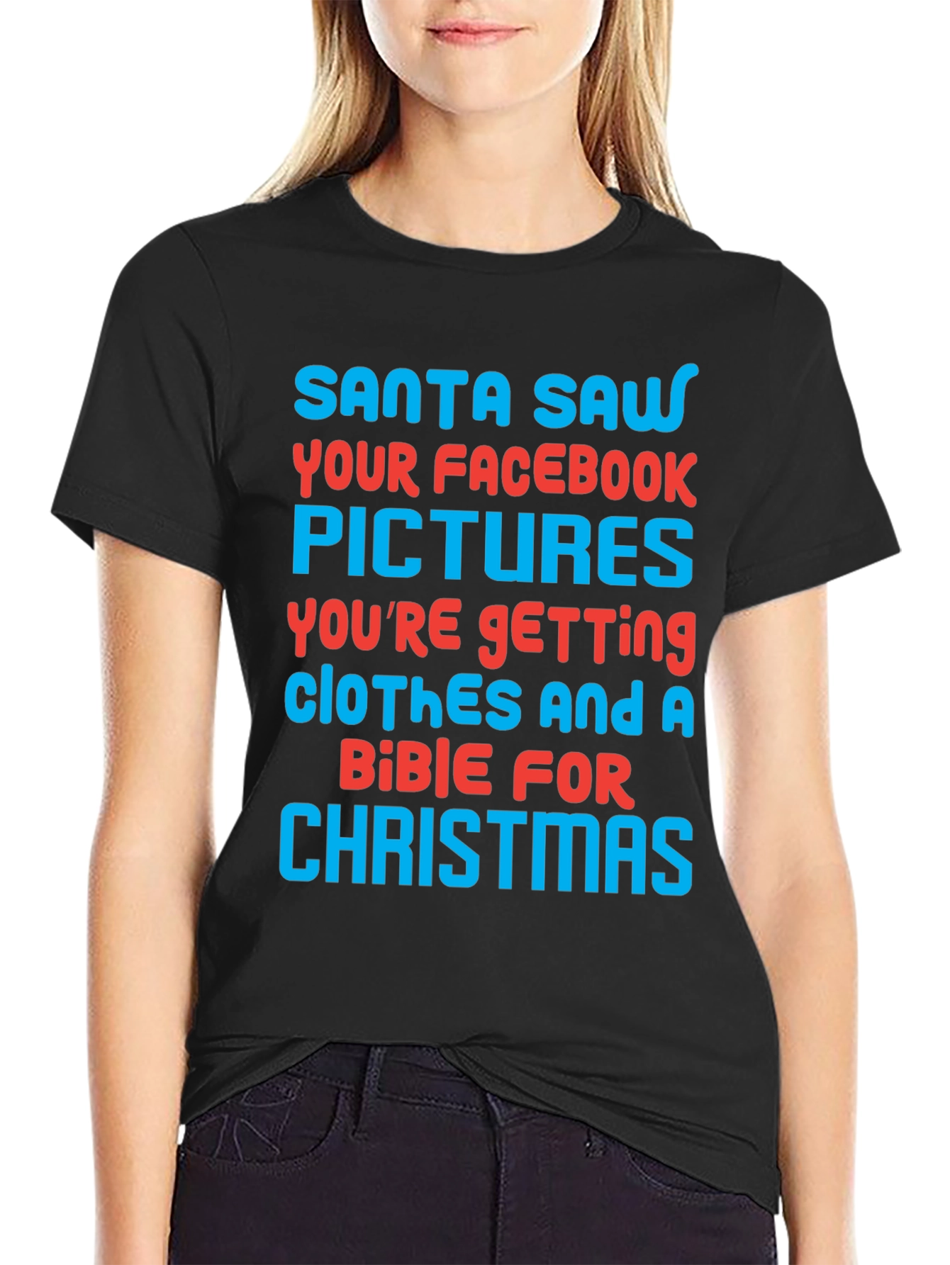 Funny Santa Facebook Pictures Christmas T-Shirt