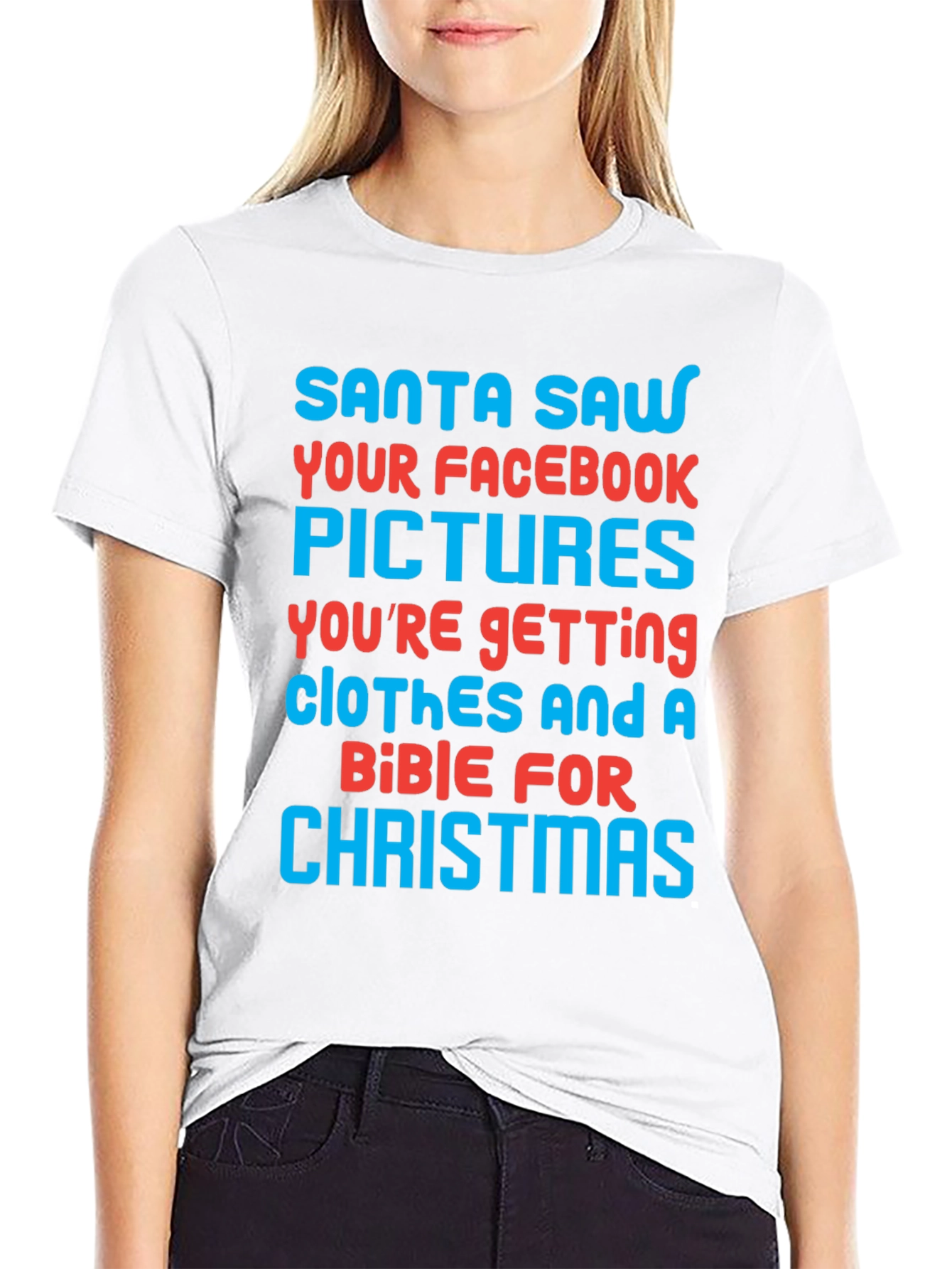 Funny Santa Facebook Pictures Christmas T-Shirt