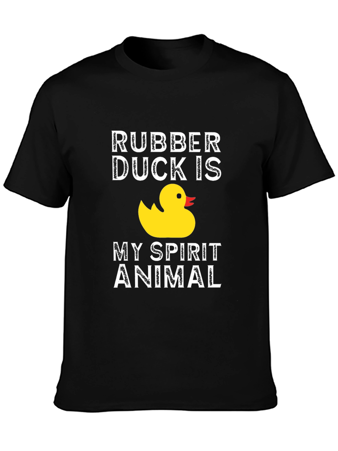 Rubber Duck Spirit Animal Graphic T-Shirt - Black