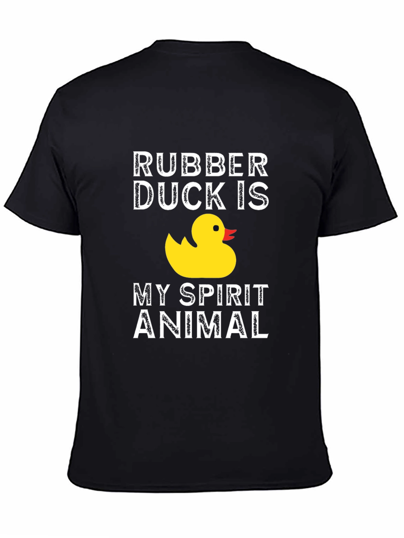 Rubber Duck Spirit Animal Graphic T-Shirt - Black