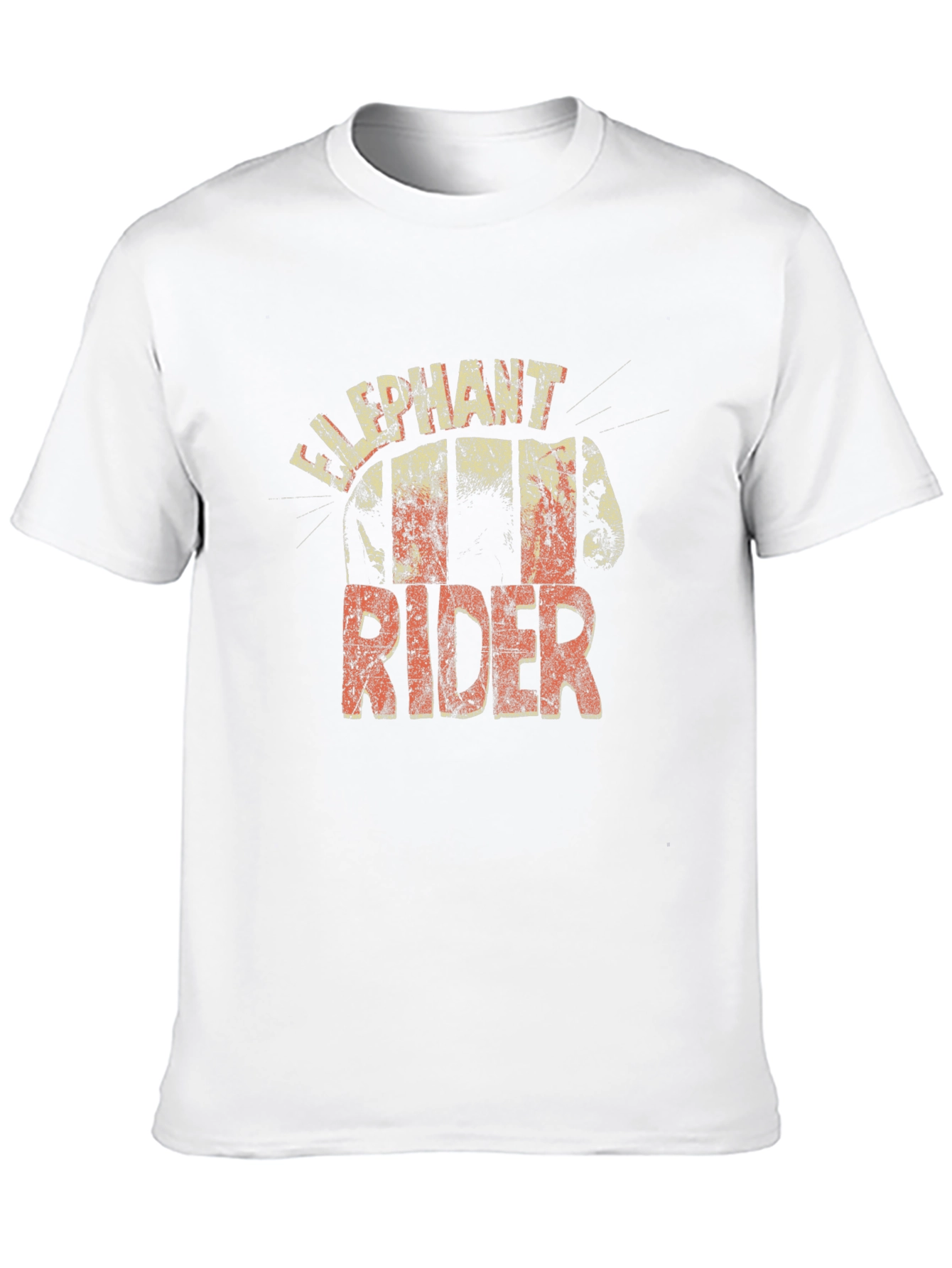 Elephant Rider Graphic Tee - Unique Distressed Design