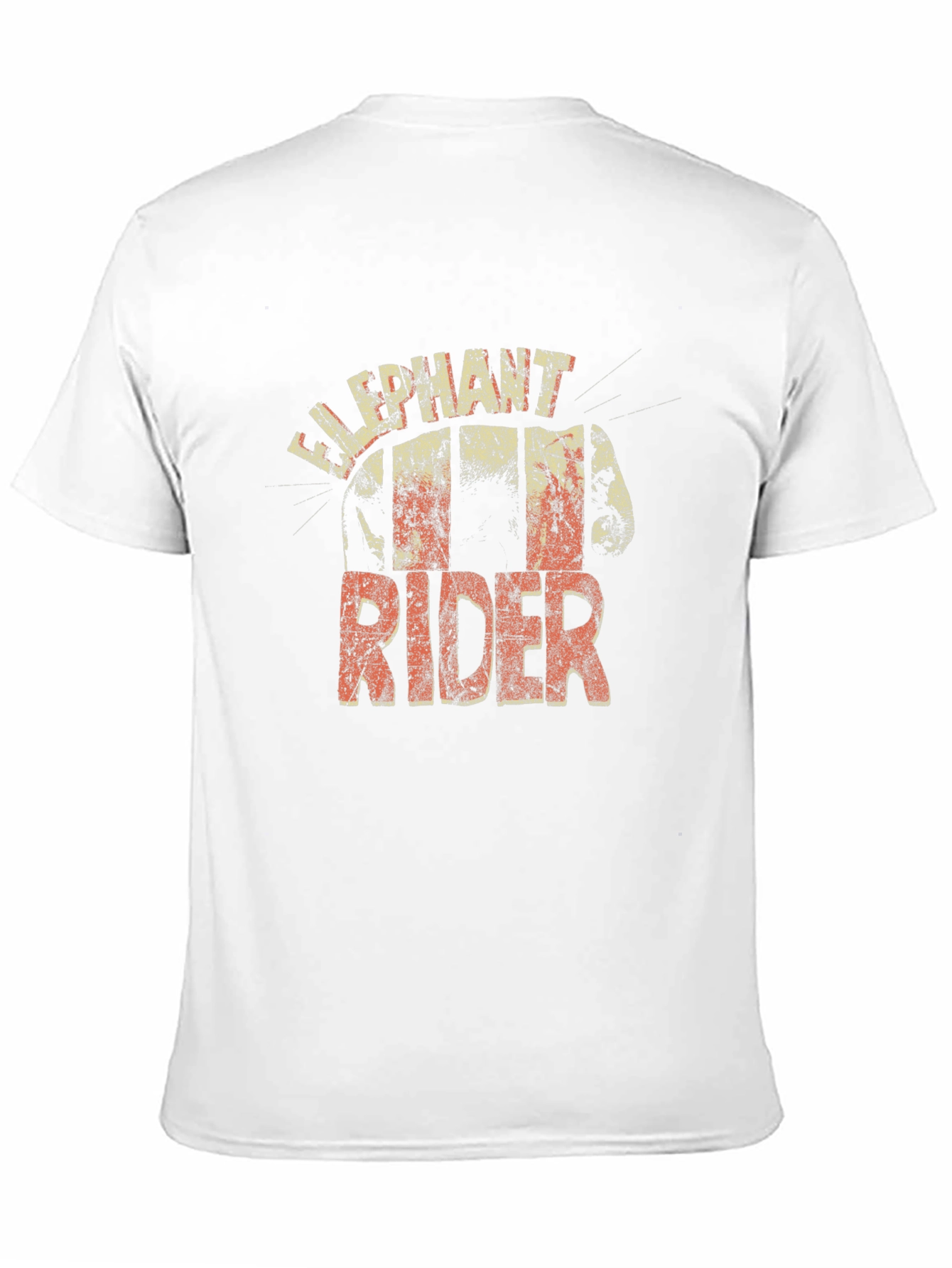 Elephant Rider Graphic Tee - Unique Distressed Design