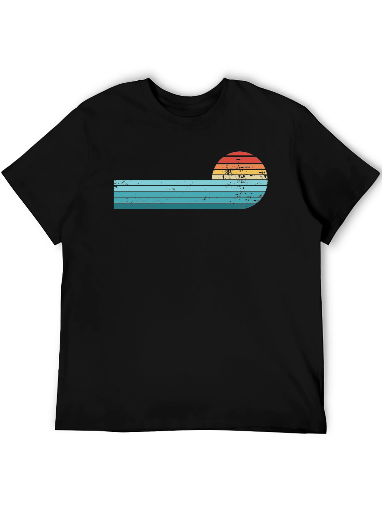 Retro Sunset Striped T-Shirt