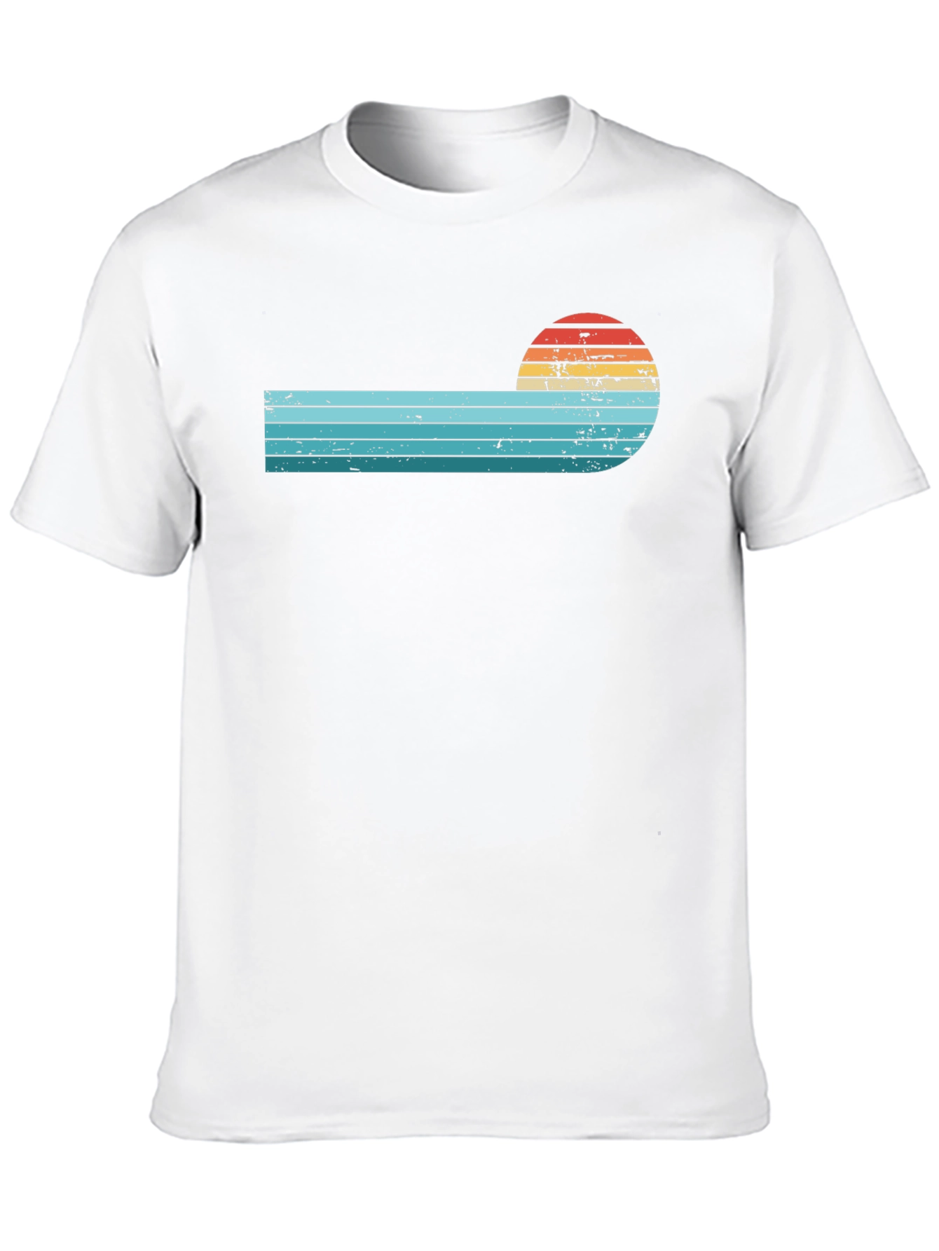 Retro Sunset Striped T-Shirt
