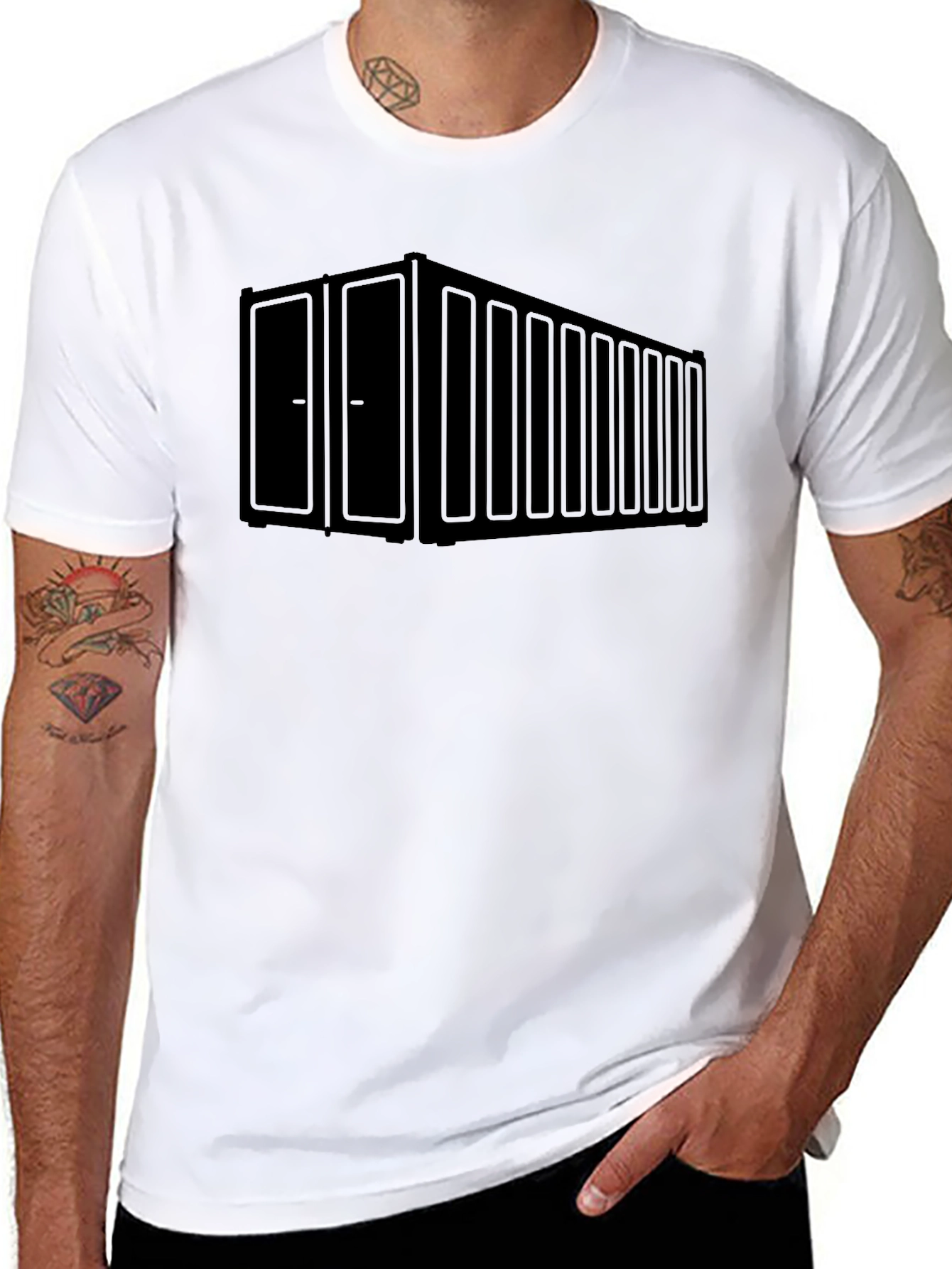 Shipping Container Graphic Tee - Cool Black T-Shirt