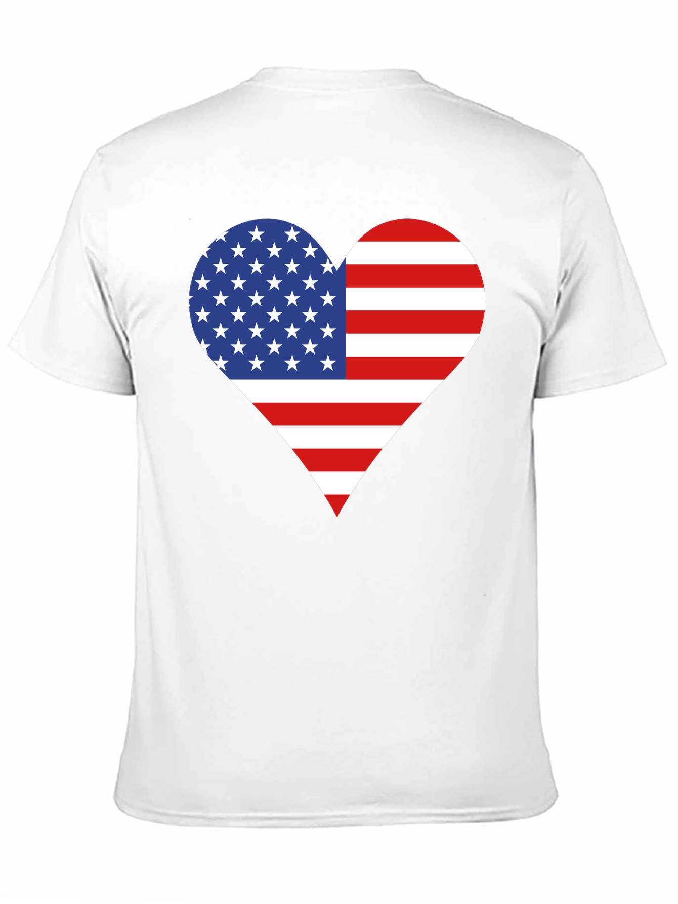 American Flag Heart T-Shirt - Patriotic USA Love Tee