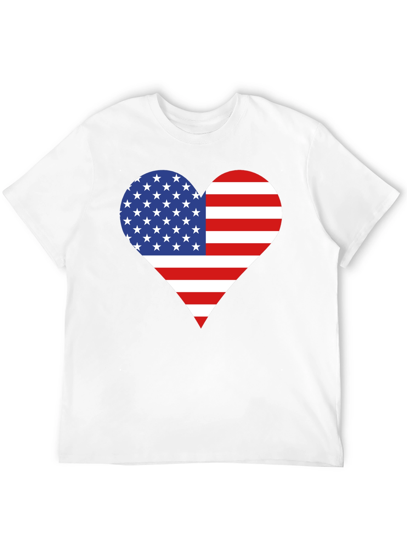 American Flag Heart T-Shirt - Patriotic USA Love Tee
