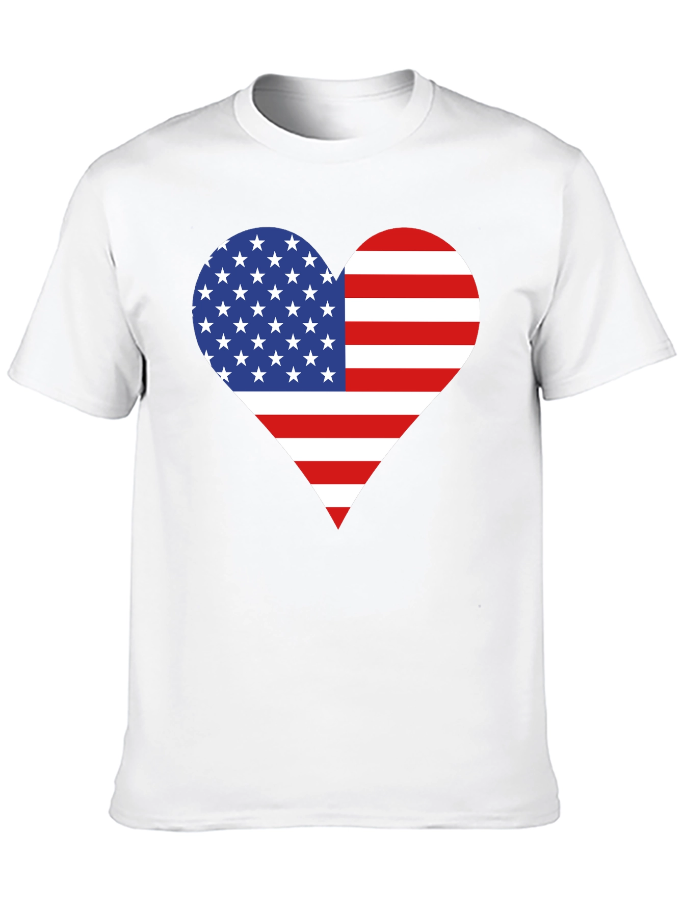 American Flag Heart T-Shirt - Patriotic USA Love Tee