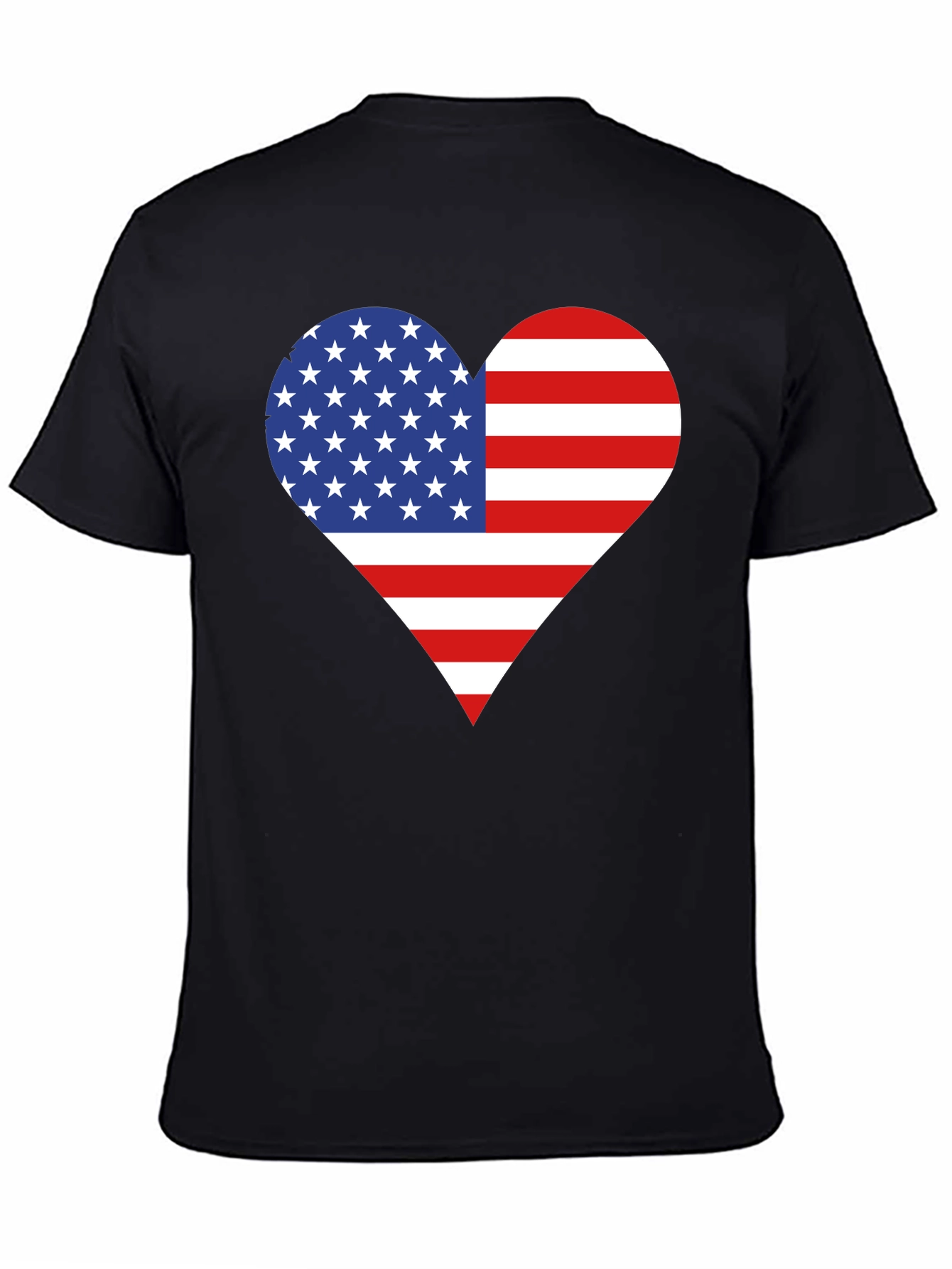 American Flag Heart T-Shirt - Patriotic USA Love Tee