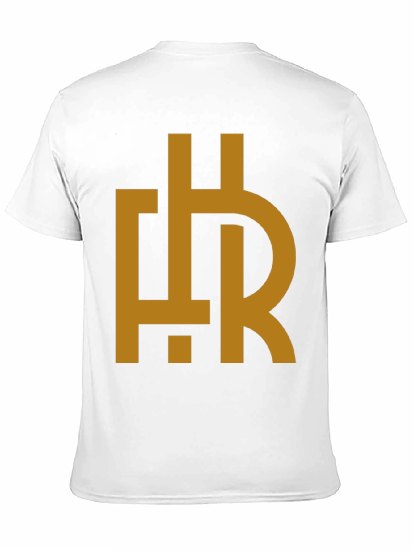 Abstract HR Gold Graphic Print Black T-Shirt