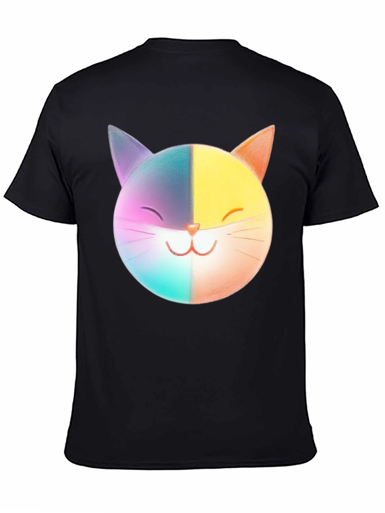 Rainbow Cat Graphic Tee - Soft Cotton Blend