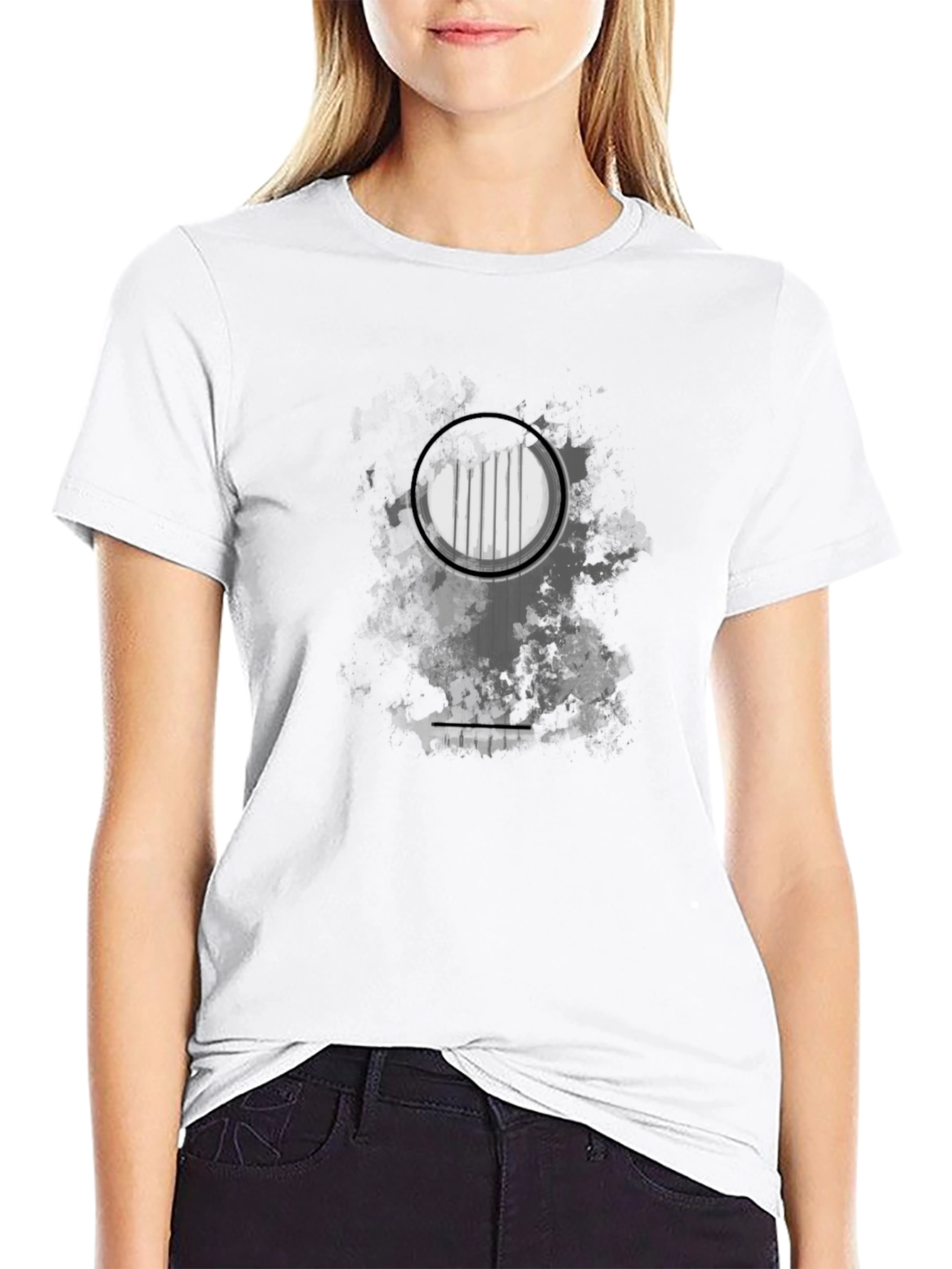 Abstract Guitar T-Shirt - Modern Graphic Tee