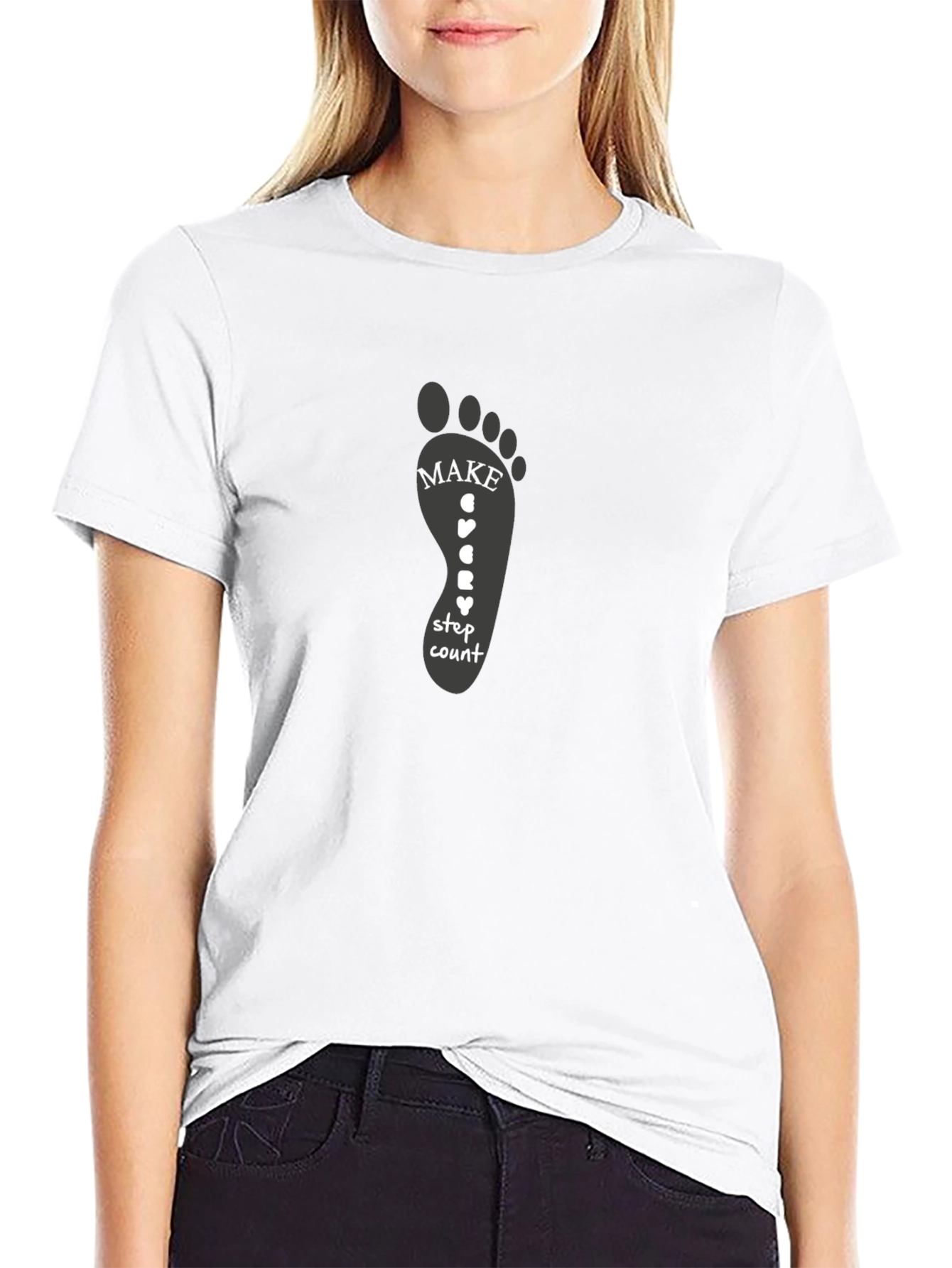 Footprint Motivation Tee - Make Every Step Count T-Shirt