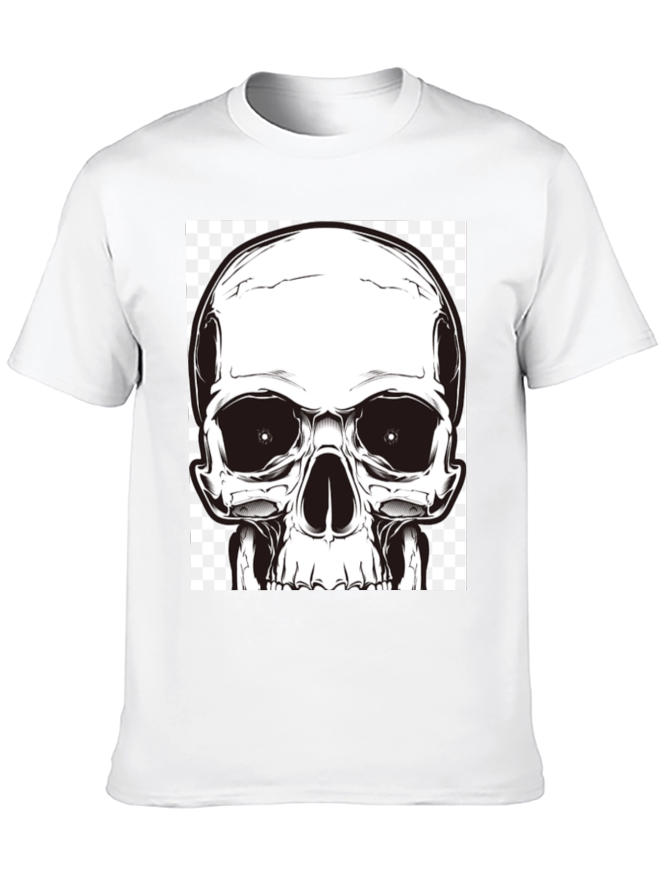Skull Graphic T-Shirt - Bold Black Cotton Tee
