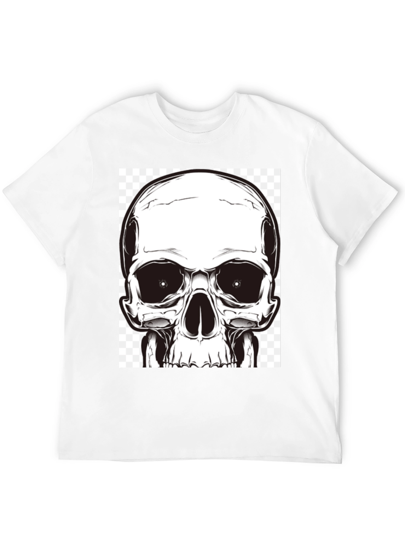 Skull Graphic T-Shirt - Bold Black Cotton Tee
