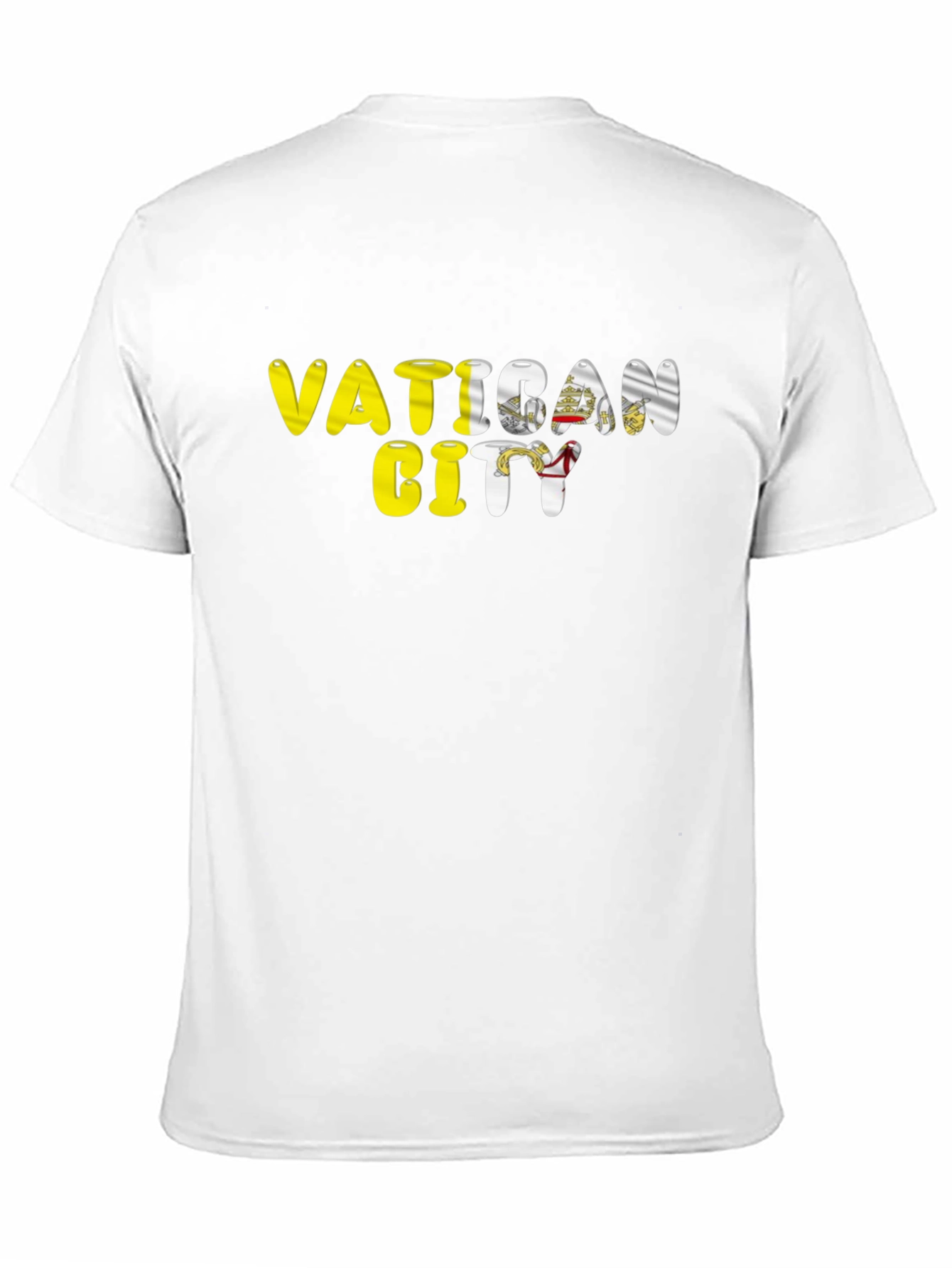 Vatican City Flag T-Shirt - Black Cotton Tee