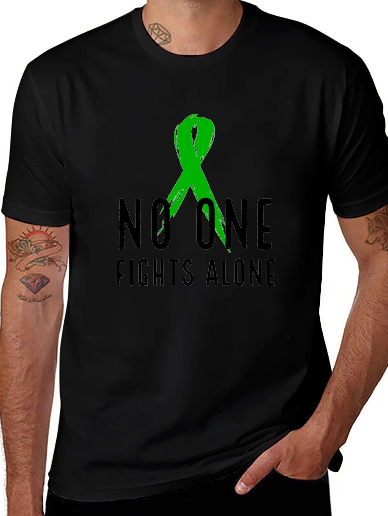 No One Fights Alone Awareness T-Shirt
