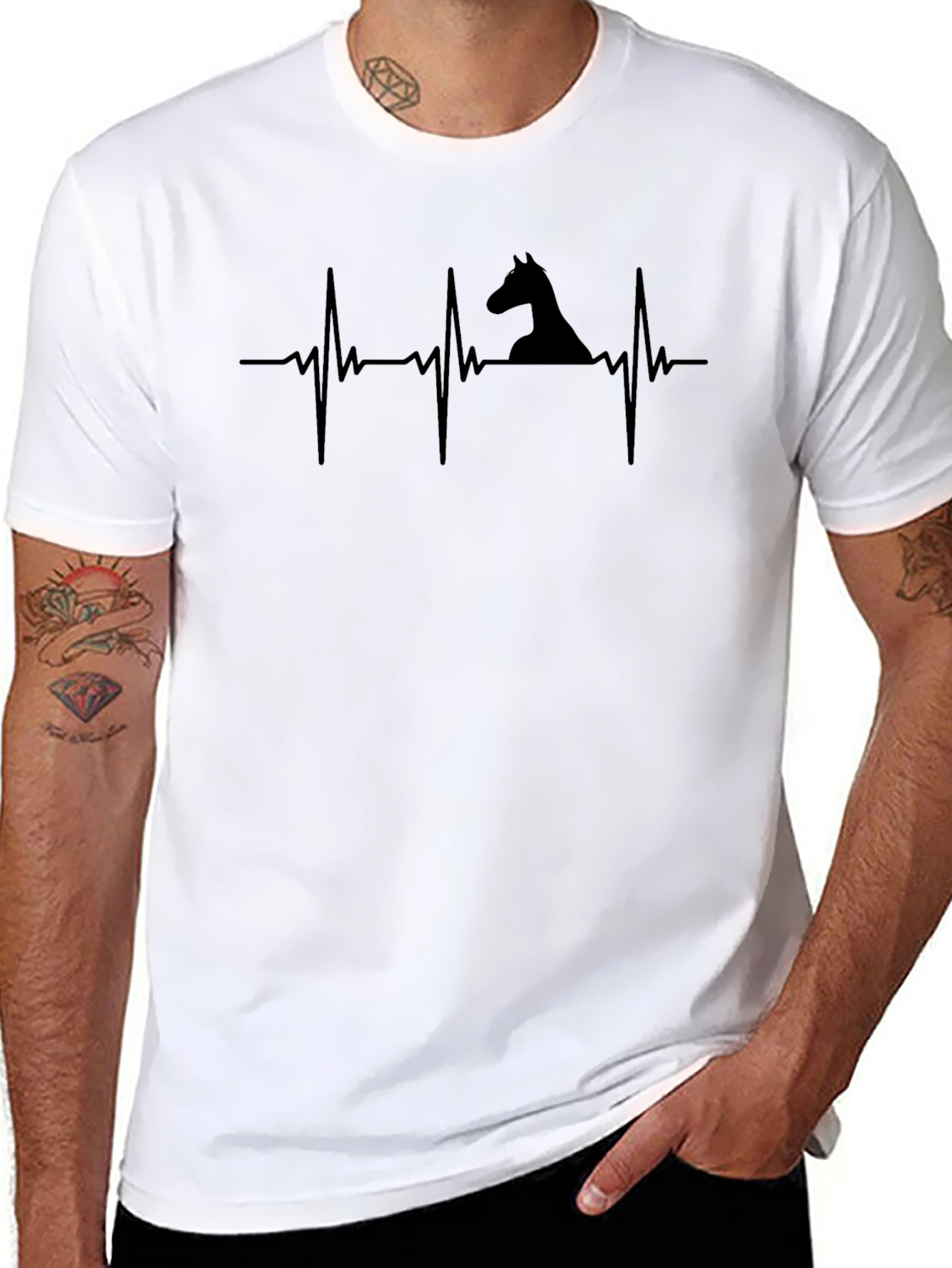 Horse Heartbeat T-Shirt - Equestrian Love Tee
